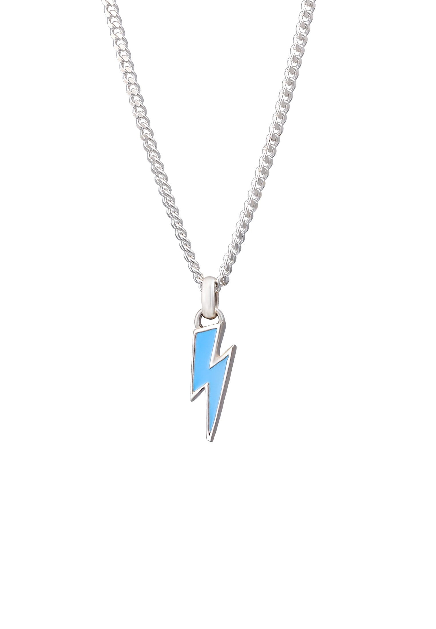 Kuzzoi Silberkette »Halskette Blitz Emaille Look 925 Silber«
