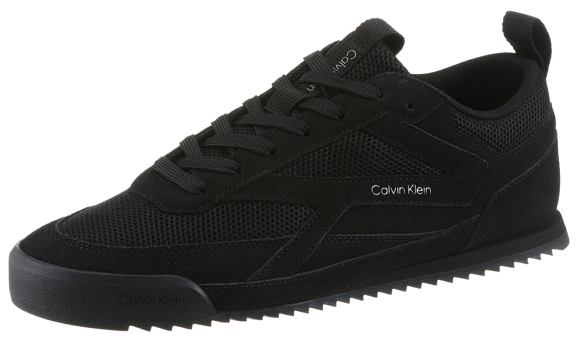 Calvin Klein Sneaker »LOW PRO RUNNER MIX MAT«  Freizeitschuh, Halbschuh, Schnürschuh mit seitlichem Logoschriftzug