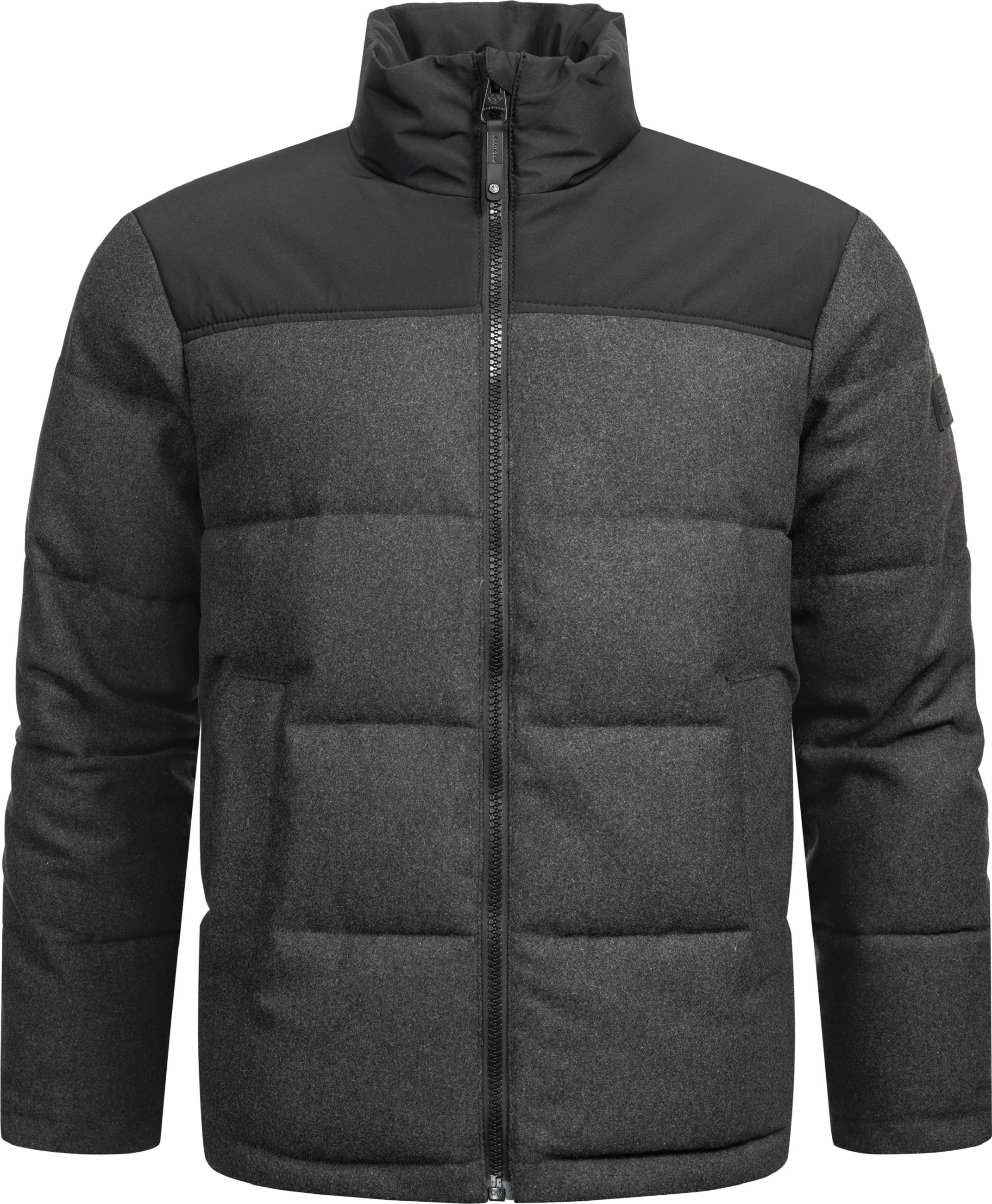 Ragwear Steppjacke »Steppjacke Waldess«, ohne Kapuze, Gesteppte Herren Outdoorjacke in Woll-Optik