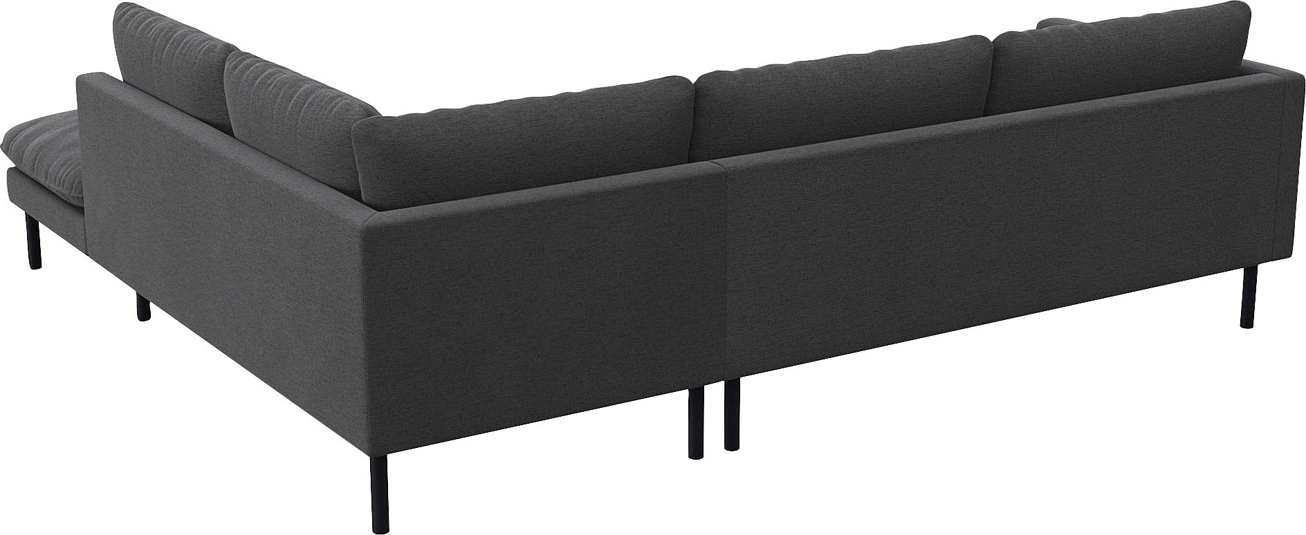 FLEXLUX Ecksofa »Bolzano Designsofa, bequem durch Kaltschaum im Sitz, L-Form«, lose Sitz -& Rückenkissen, hohe Füße