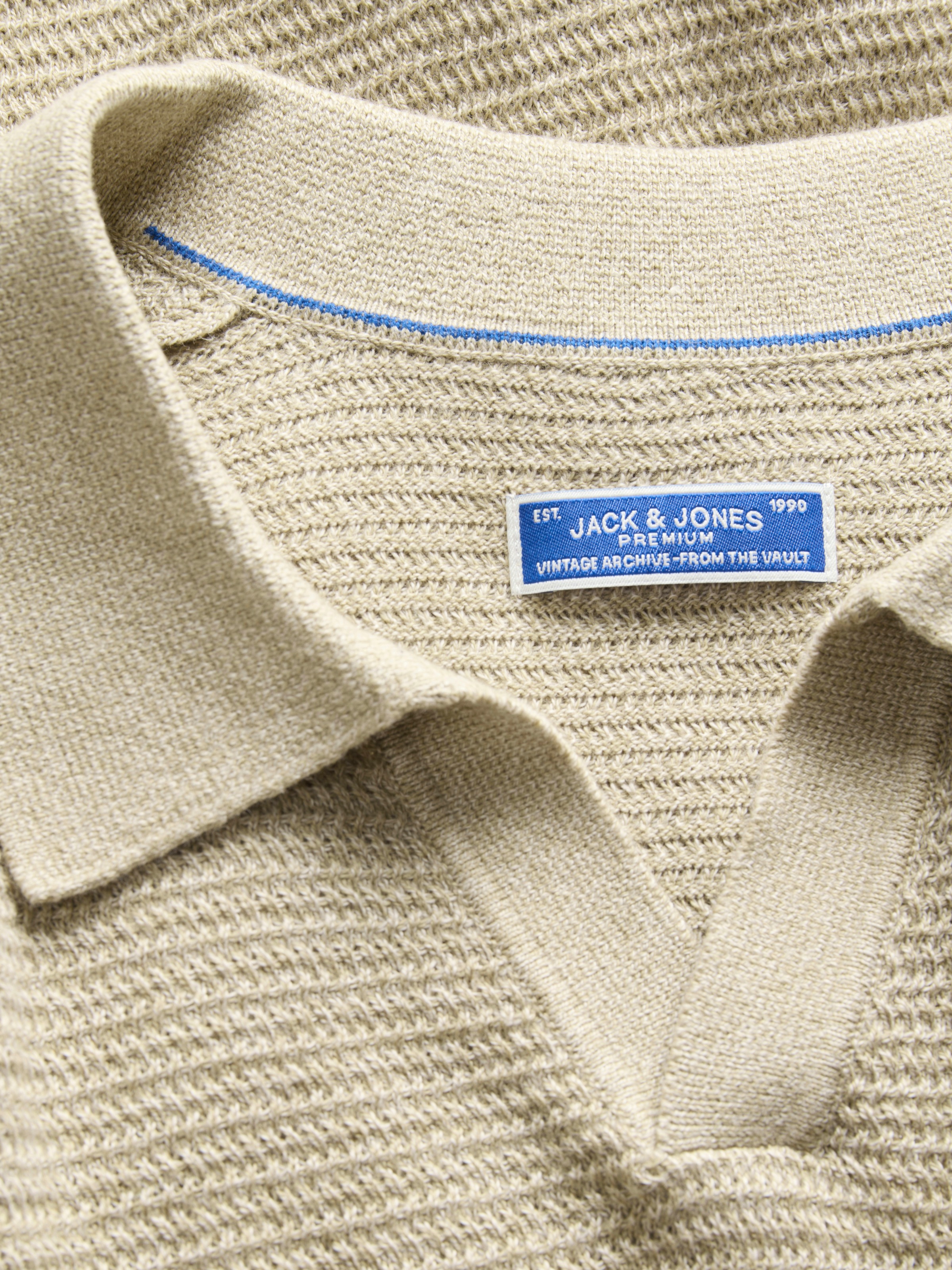 Jack & Jones Polokragenpullover »JPRBLURILEY KNIT SPLIT NECK LS SN«