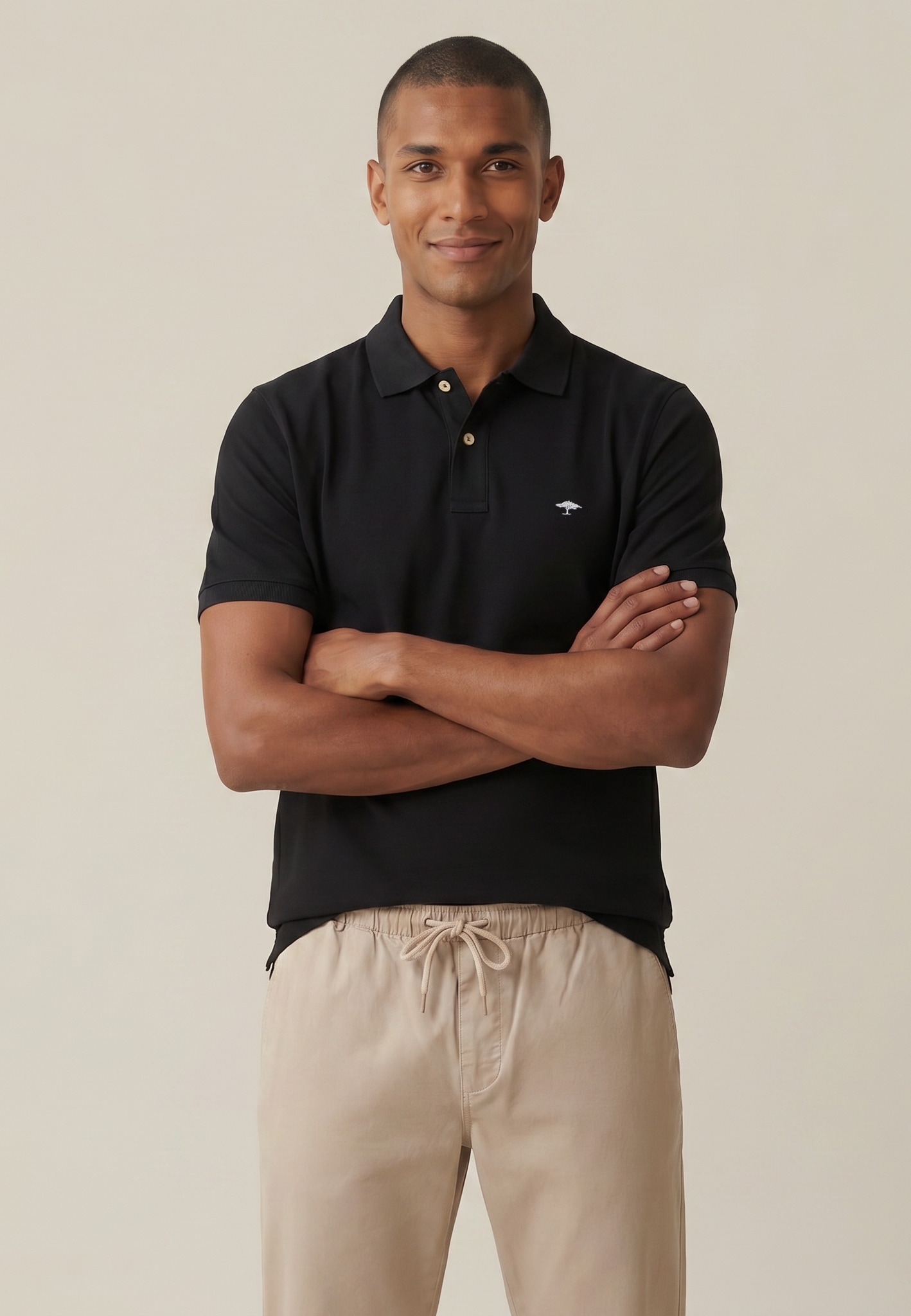 FYNCH-HATTON Poloshirt normale Passform, mit 2-Knopf-Polokragen, aus Baumwolle