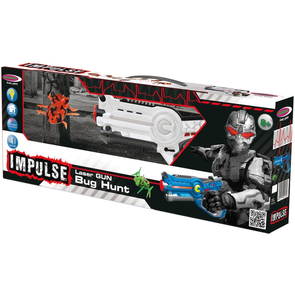 Jamara Laserpistole »Impulse Laser Bug Hunt Set weiß/orange«, (2 tlg.)