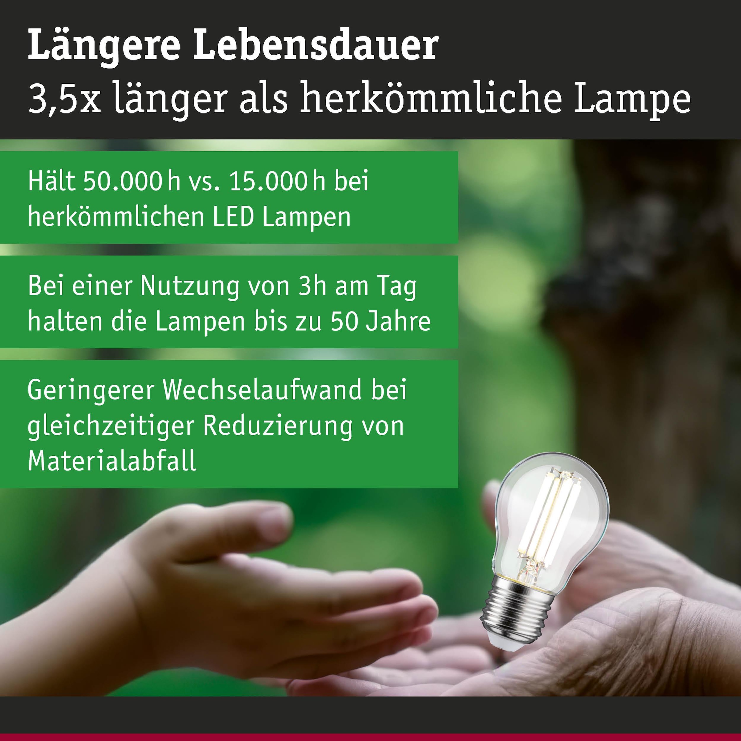 Paulmann LED-Leuchtmittel »Eco-Line Tropfen 525lm 2,5W 4000K klar 230V« E27 1 Stk. Neutralweiß
