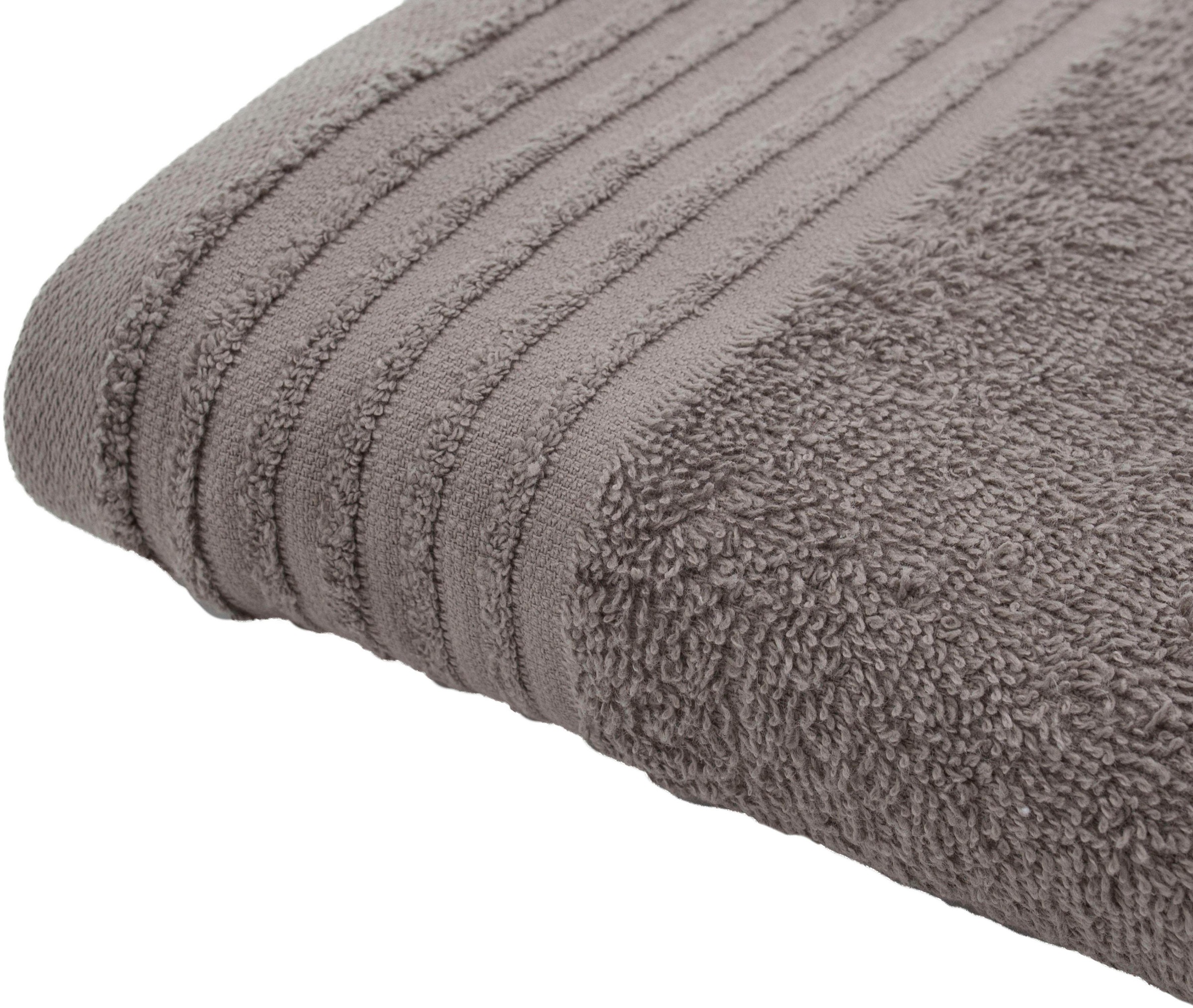 Gözze Duschtuch »Hanna« moderne Uni Farben, mit strukturierter Bordüre, reine Baumwolle