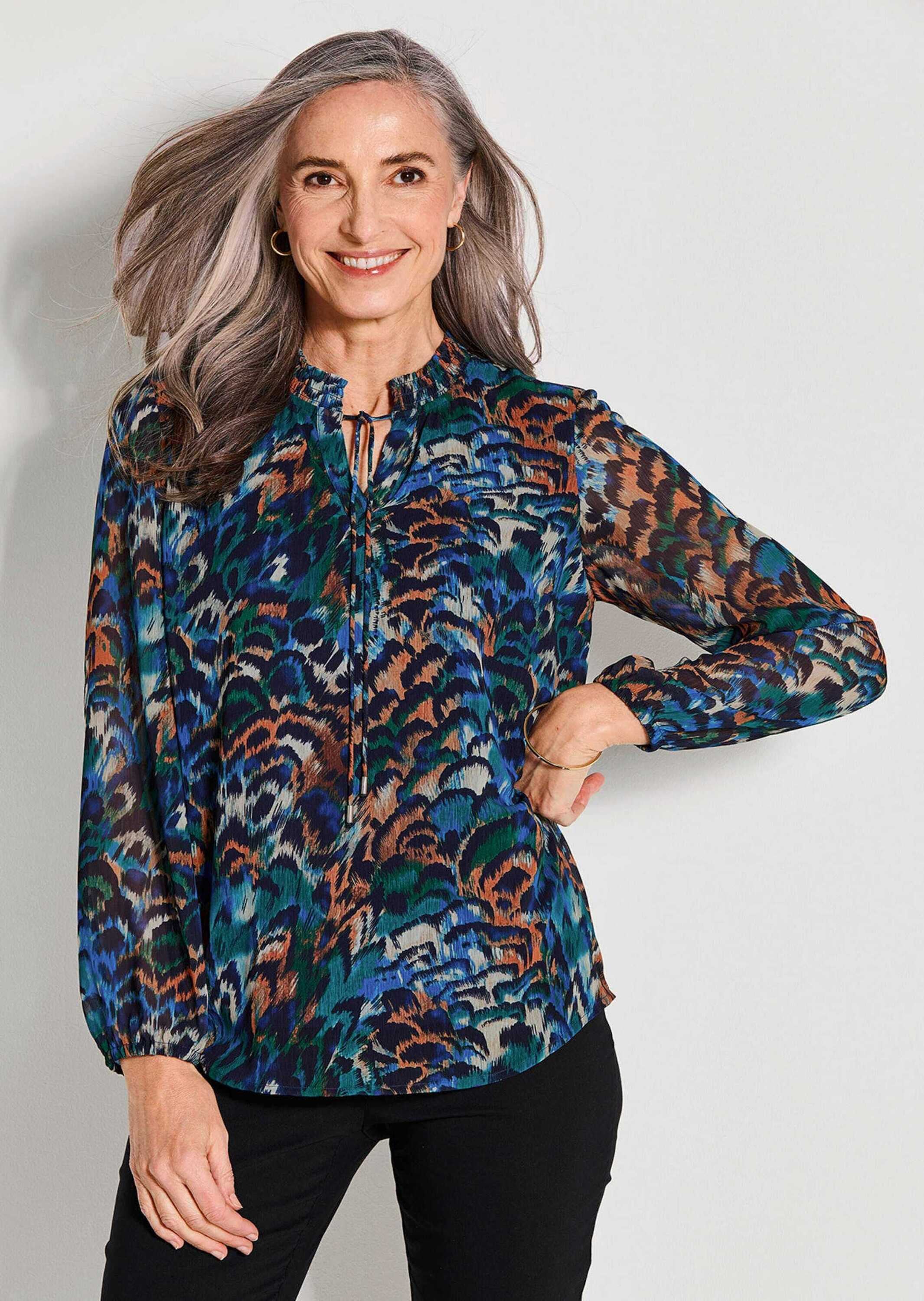 GOLDNER Schlupfbluse »Druckbluse aus Chiffon«