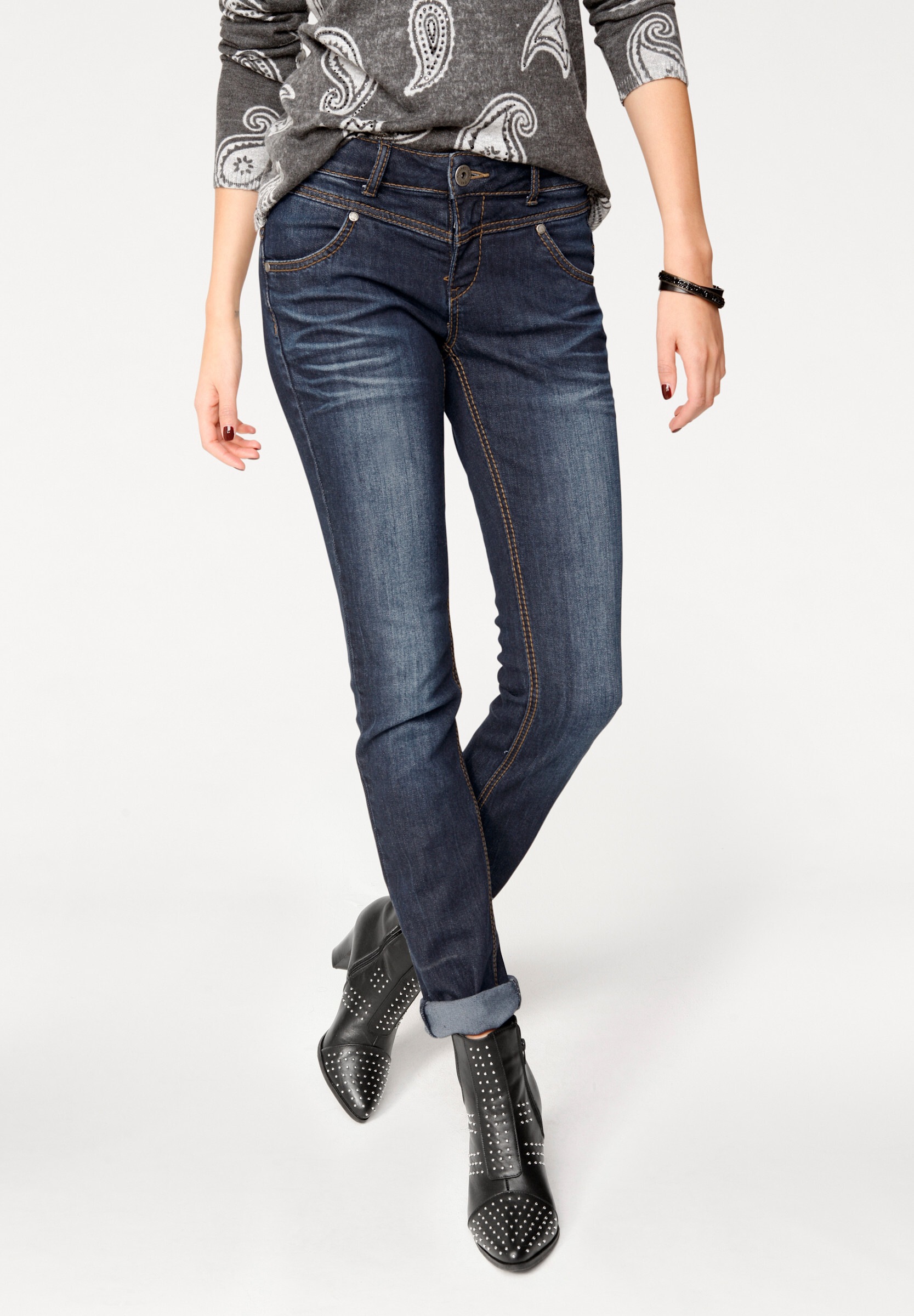 heine Skinny-fit-Jeans »Skinny-Jeans Skinny Jeans mit vertiefter Leibhöhe«