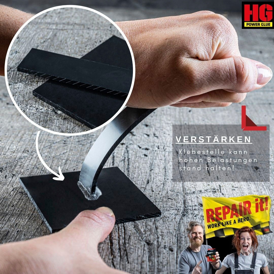 HG Klebstoff »PowerGlue«, XXL-Profikoffer, die Schweissnaht aus der Flasche