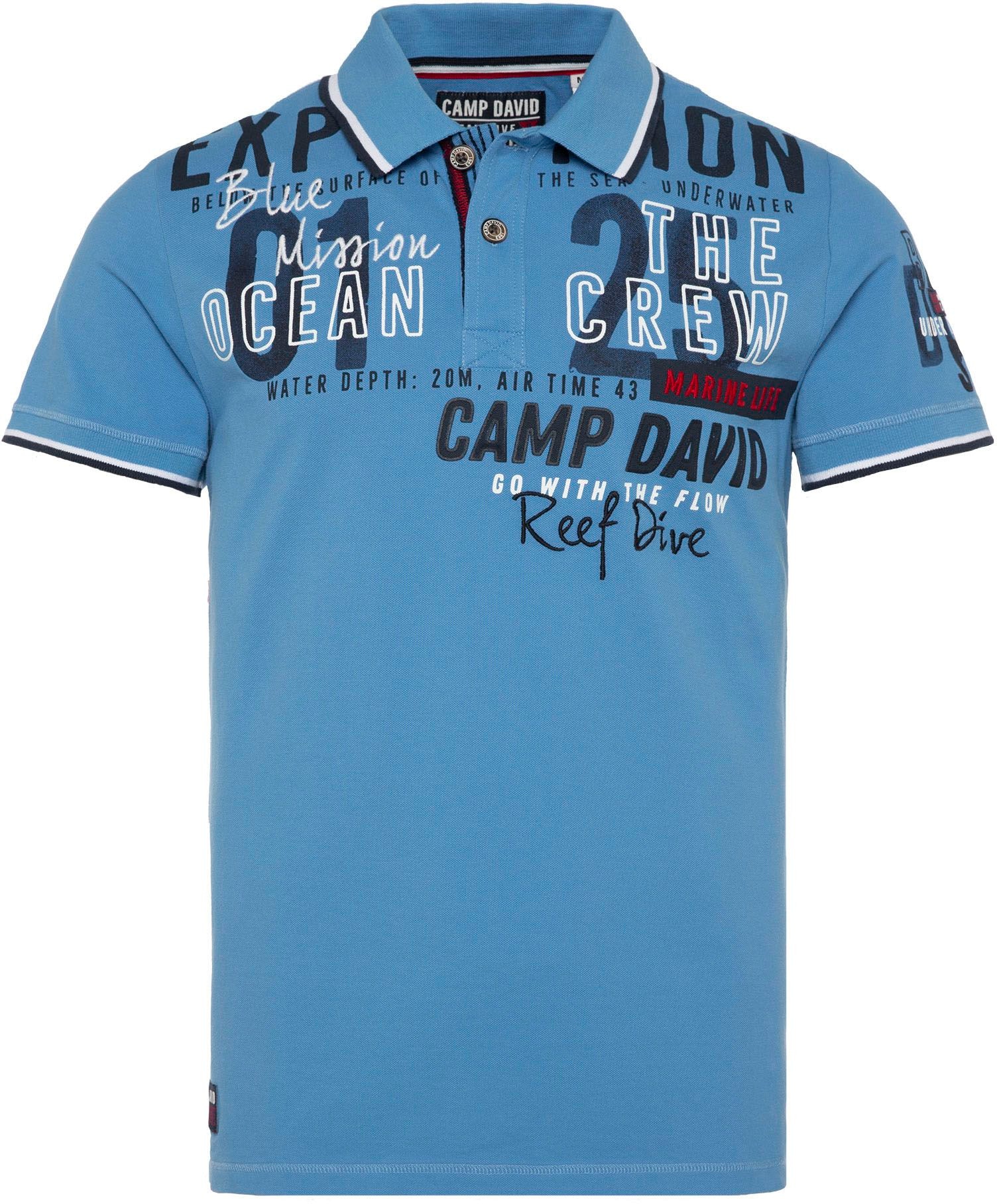 CAMP DAVID OTTO mit online bei Poloshirt, bestellen Logoprägung