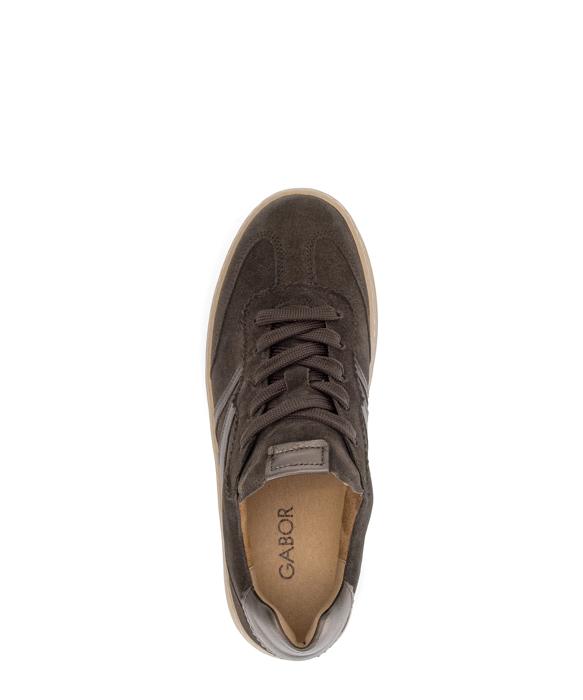 Gabor Sneaker  Freizeitschuh, Halbschuh, Schnürer mit Kontrastbesatz, Weite G (=weit)