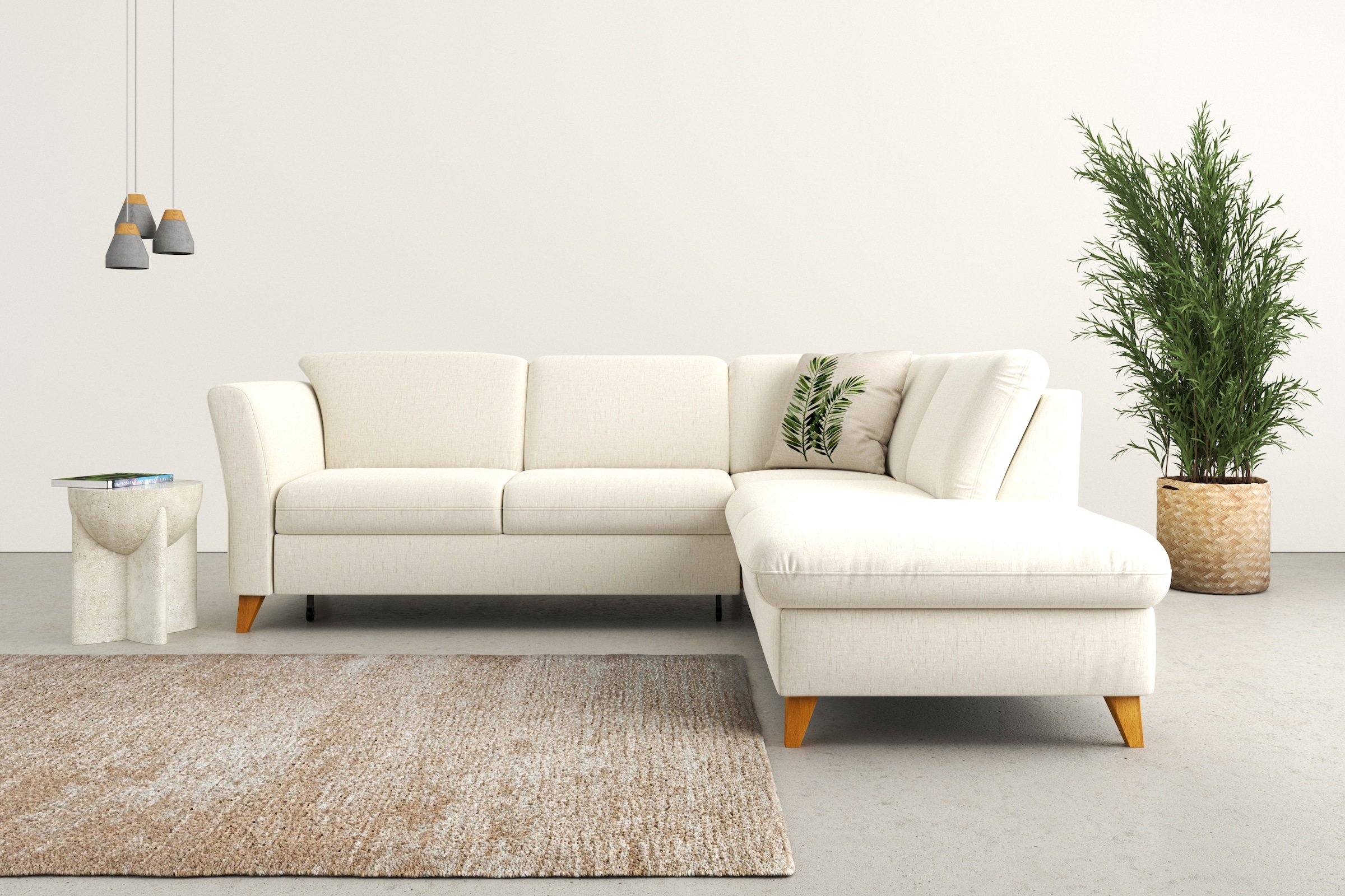 Home affaire Ecksofa »Trelleborg L-Form«, Federkern-Polsterung, wahlweise mit Bettfunktion und Stauraum