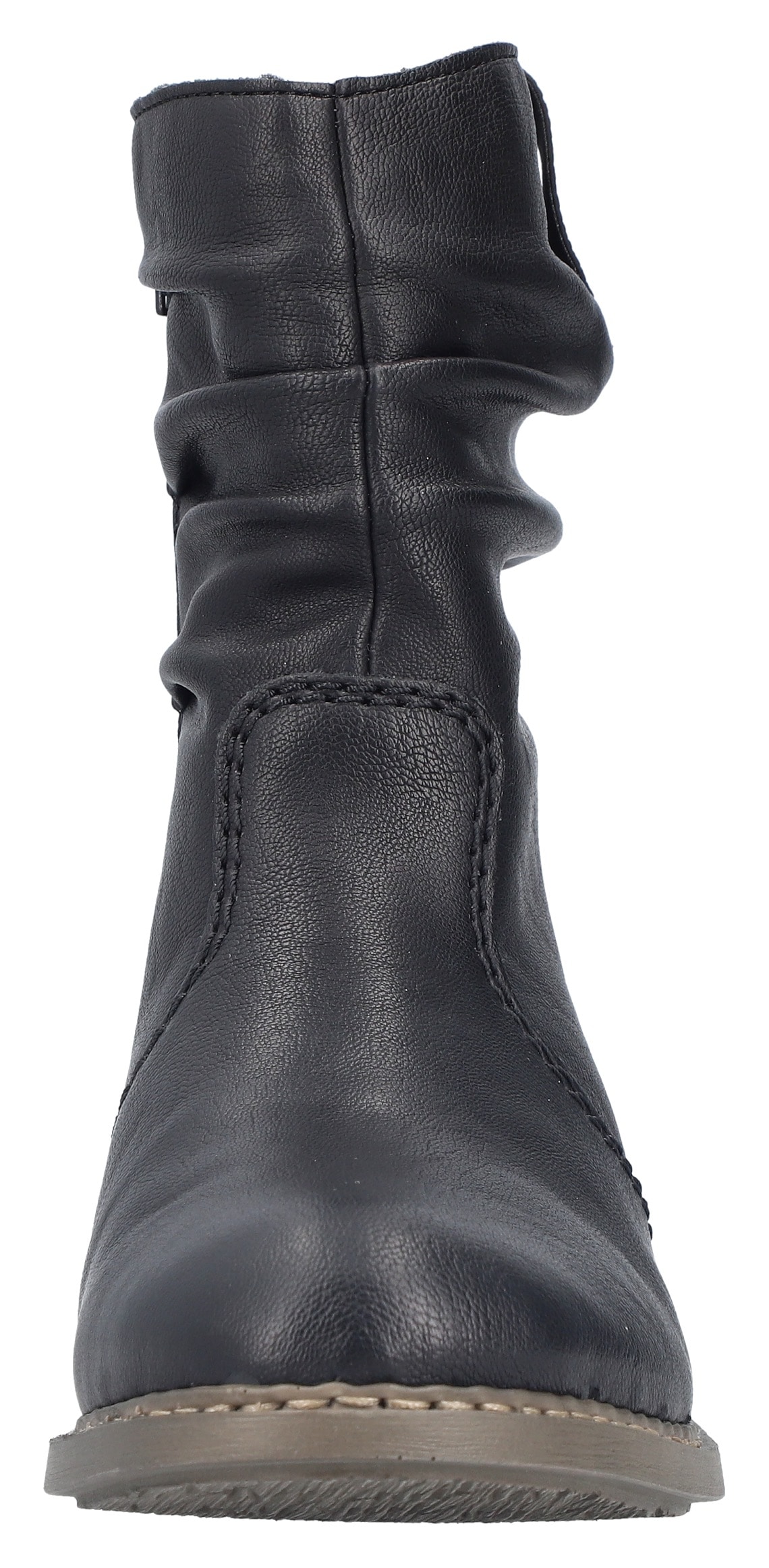 Rieker Winterboots, Winterstiefelette, Blockabsatz, Warmfutter, geraffter slouchy Schaft