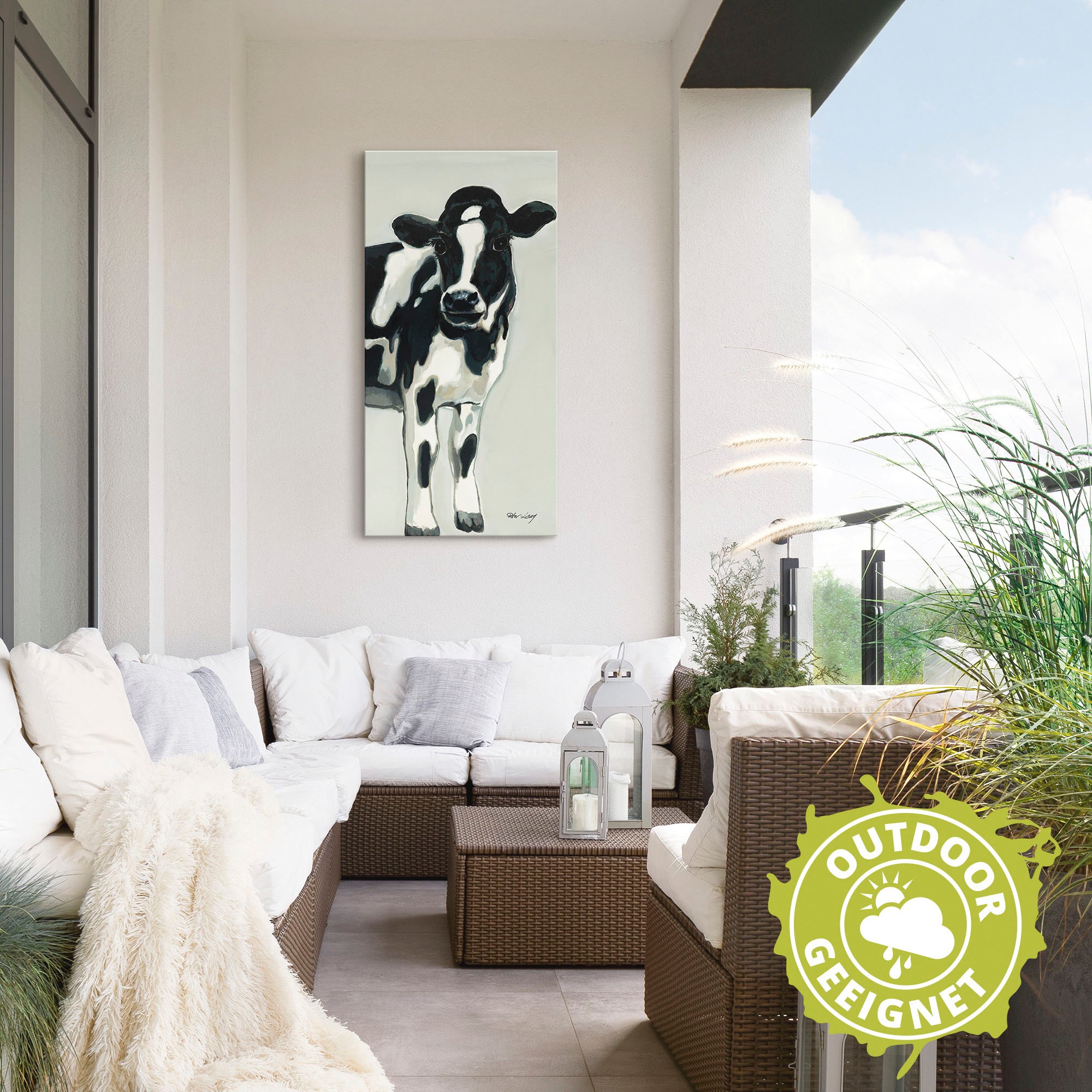 Artland Wandbild »Kuh«, Haustiere, (1 St.), als Alubild, Outdoorbild, Leinwandbild, Poster, Wandaufkleber