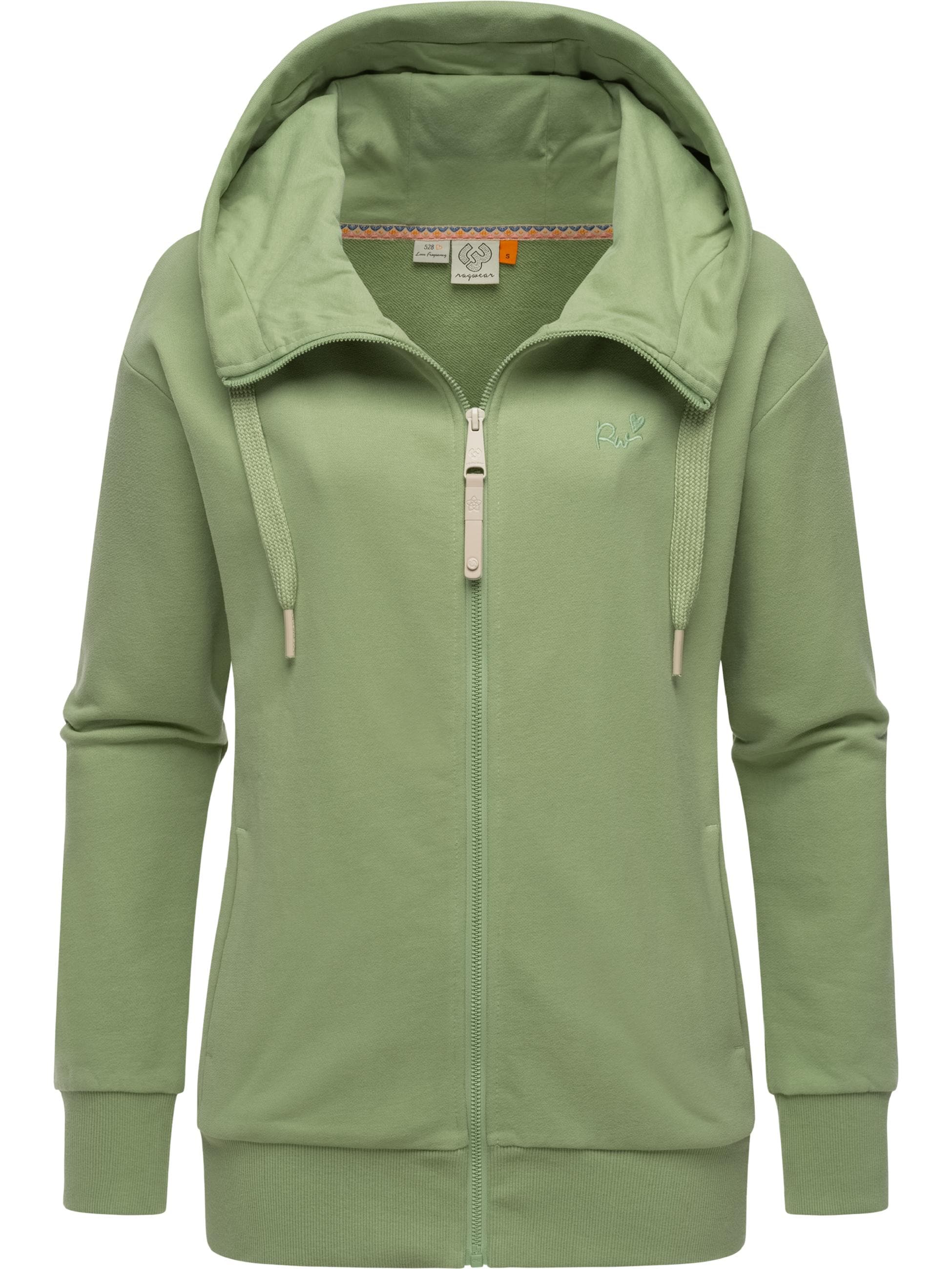 Ragwear Kapuzensweatjacke »Sweatjacke Yodis Zip«, weicher Damen Zip-Hoodie mit Kapuze