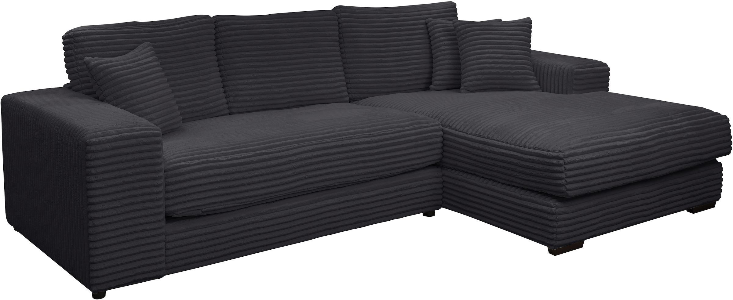 WERK2 Ecksofa »Eden modern und zeitlos, geschmackvolles Sofa, Breite 286cm, L-Form«, Design Ecksofa in Cord mit besonders weichem Sitzkomfort