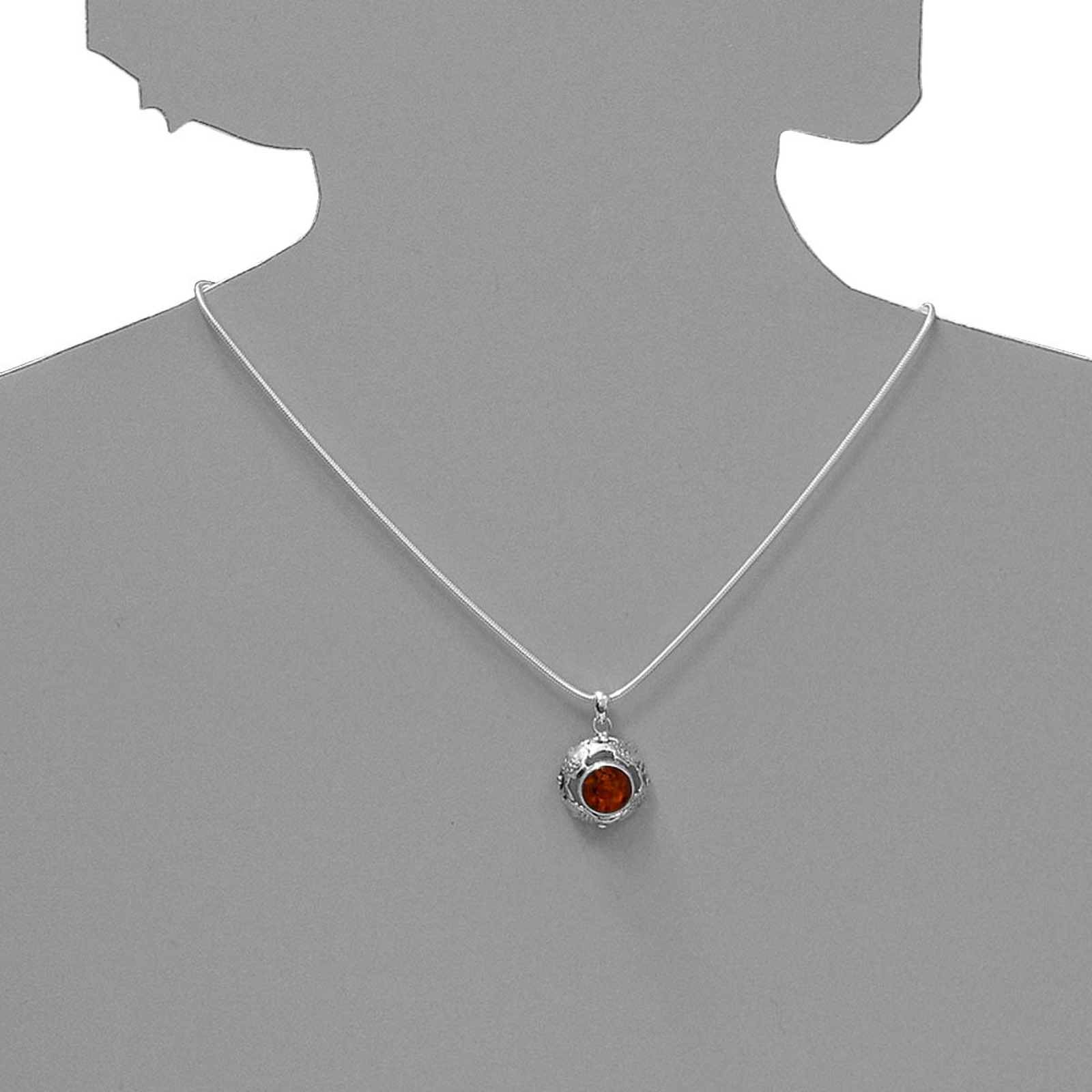 OSTSEE-SCHMUCK Kettenanhänger »- Fischland 28x20 mm - Silber 925/000 - Bernstein«