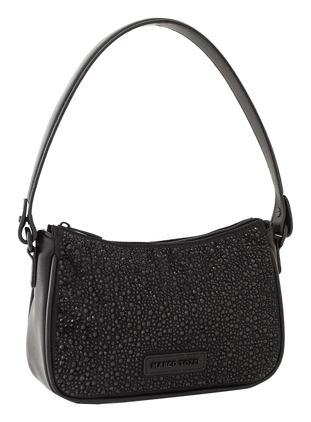 MARCO TOZZI Umhängetasche, Damen Schultertasche, Abendtasche mit funkelnden Strasssteinen