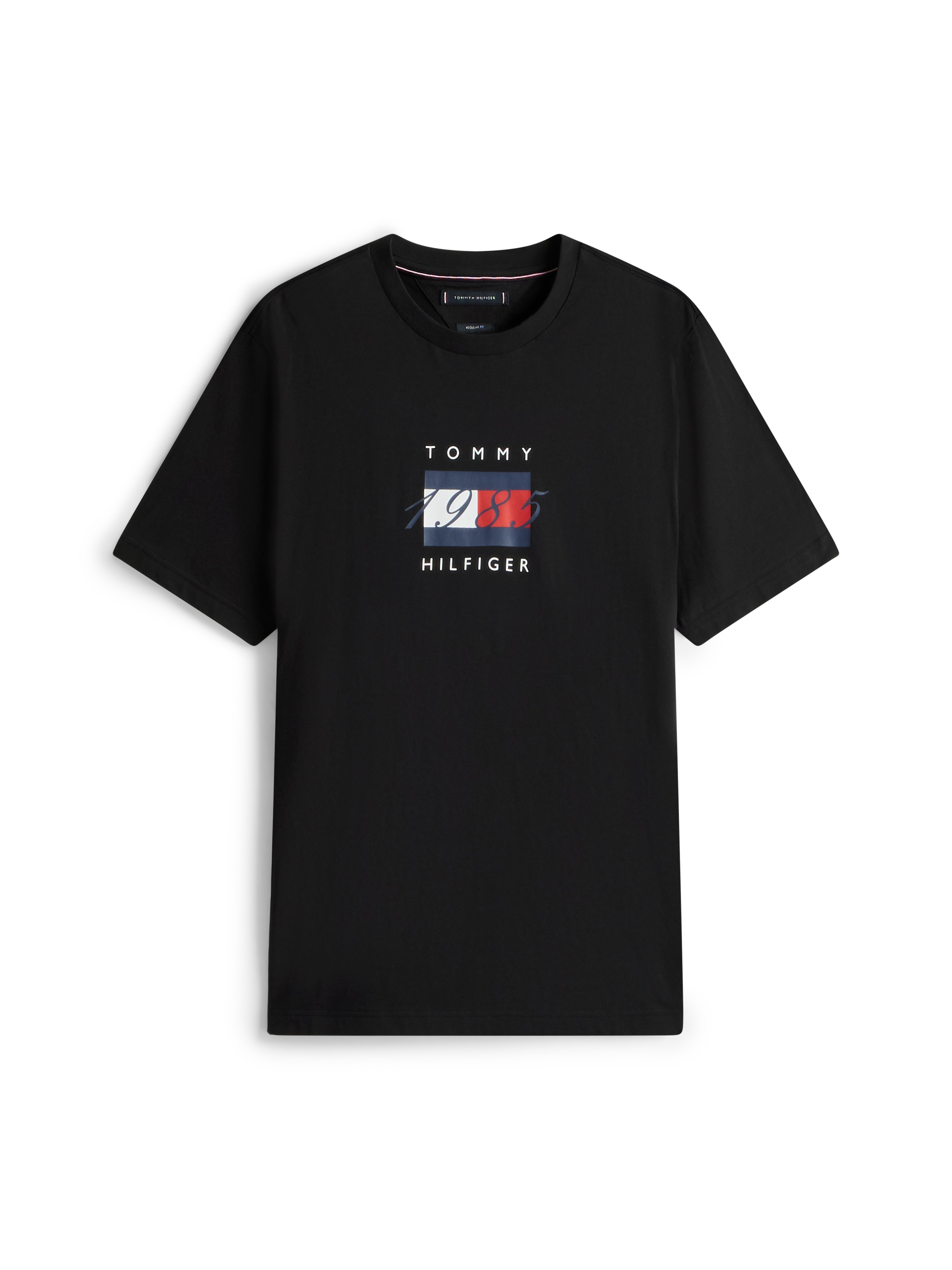 Tommy Hilfiger T-Shirt »LINEAR FLAG GRAPHIC«, Rundhals, regular fit, Jersey