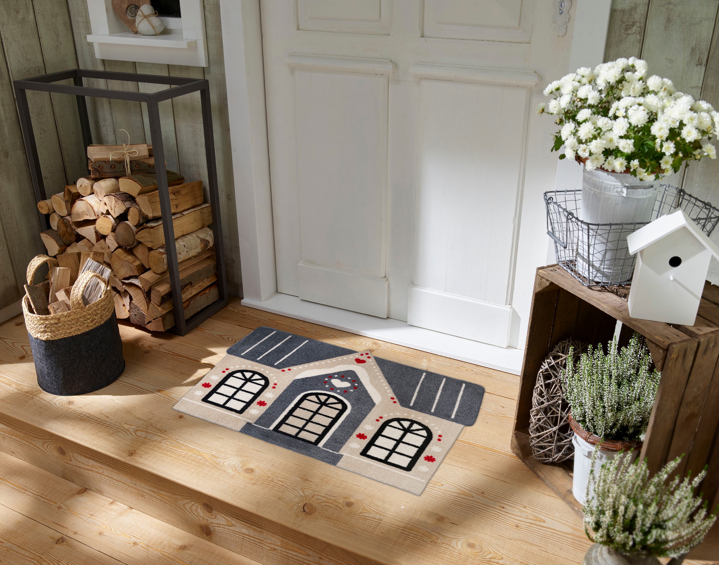 wash+dry by Kleen-Tex Fußmatte »Cozy Cabin« rechteckig 9 mm Höhe