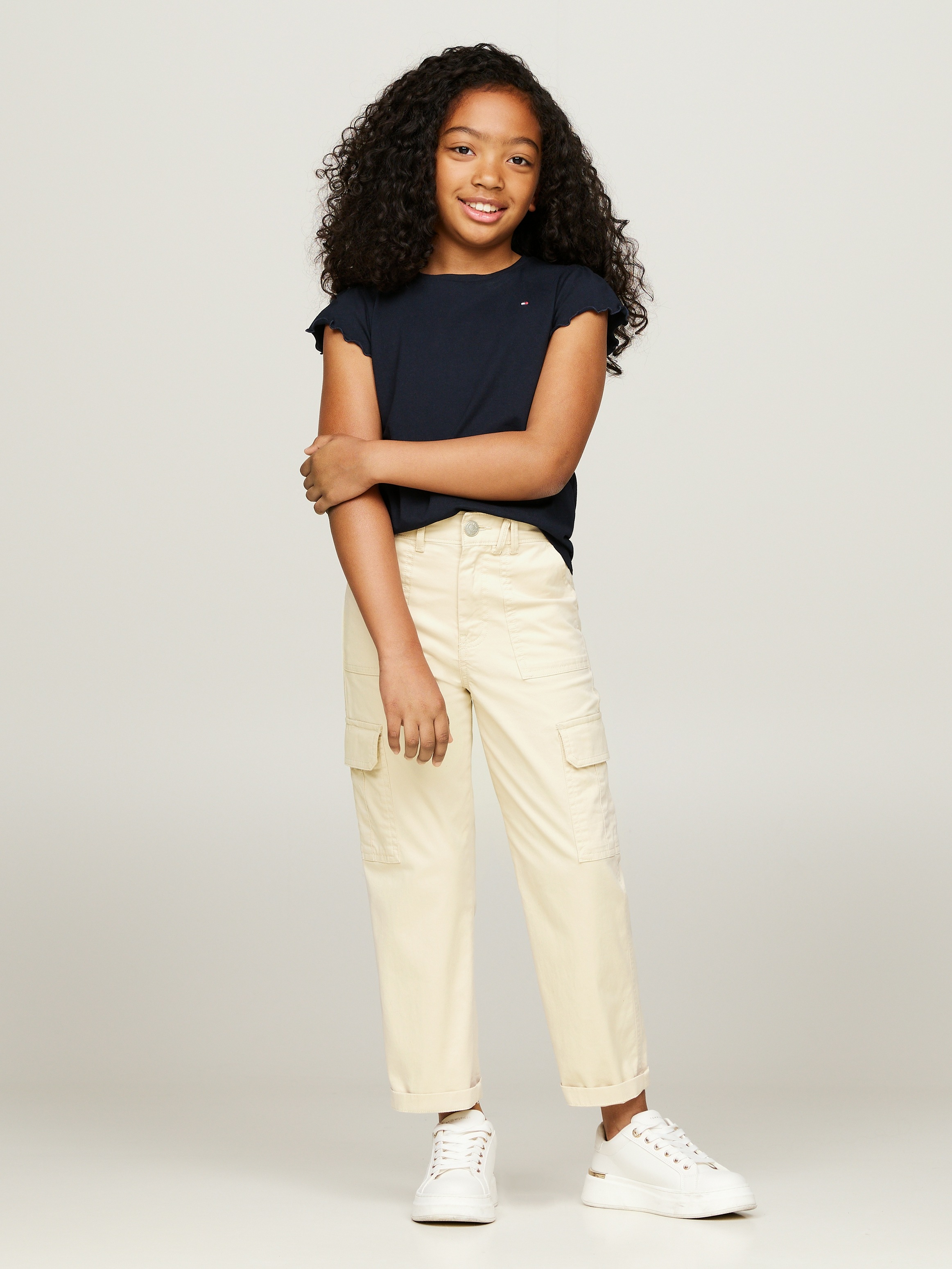 Tommy Hilfiger T-Shirt »ESSENTIAL RUFFLE SLEEVE TOP«, für Babys