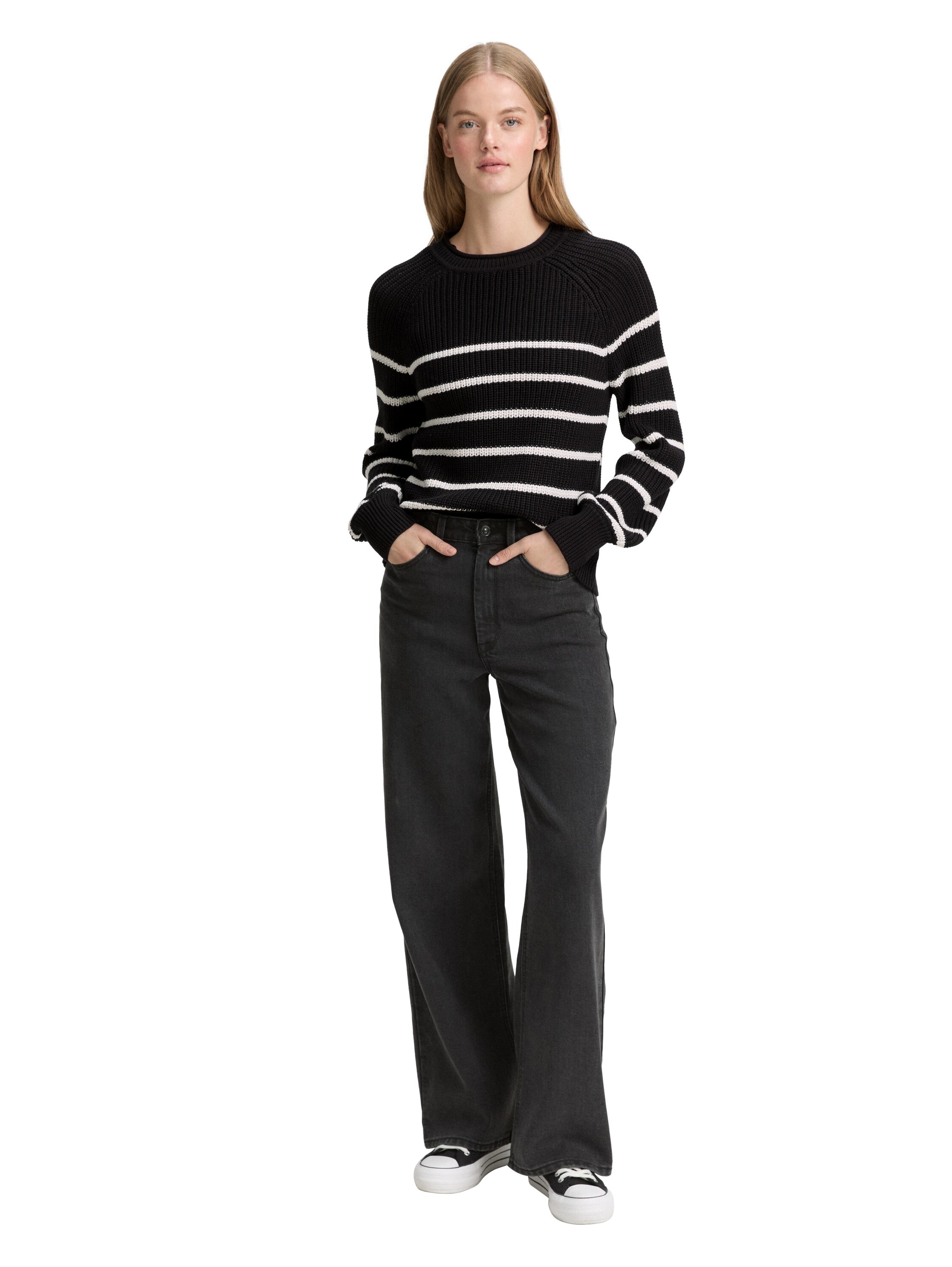 TOM TAILOR Denim Strickpullover mit Strick-Struktur
