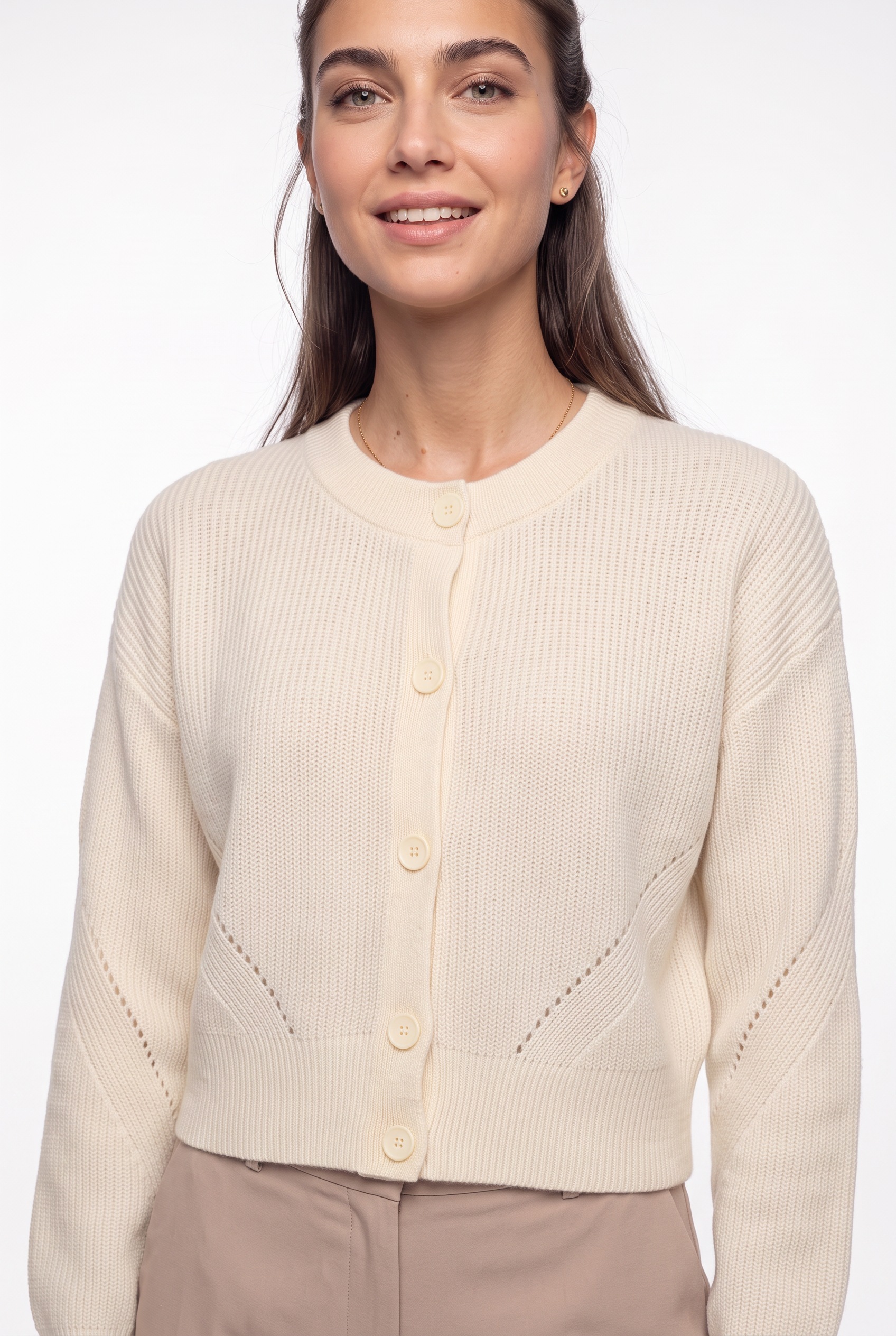 BOSS ORANGE Cardigan »Fernard Premium Damenmode« mit Alpaka- und Woll-Anteil, Relaxed Fit