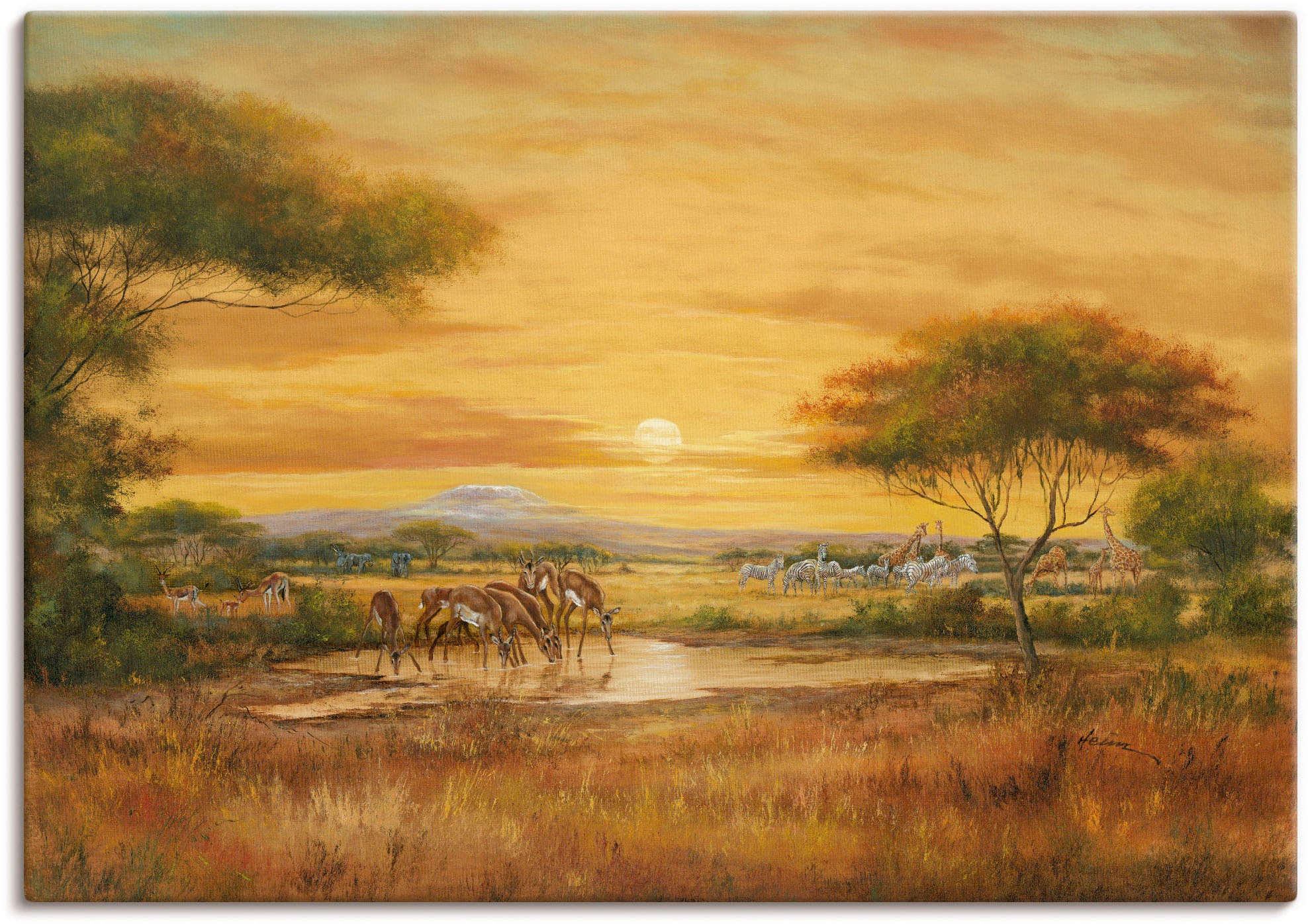 Artland Wandbild »Afrikanische Steppe«, Wildtiere, (1 St.), als Alubild,  Outdoorbild, Leinwandbild, Poster in verschied. Größen kaufen bei OTTO