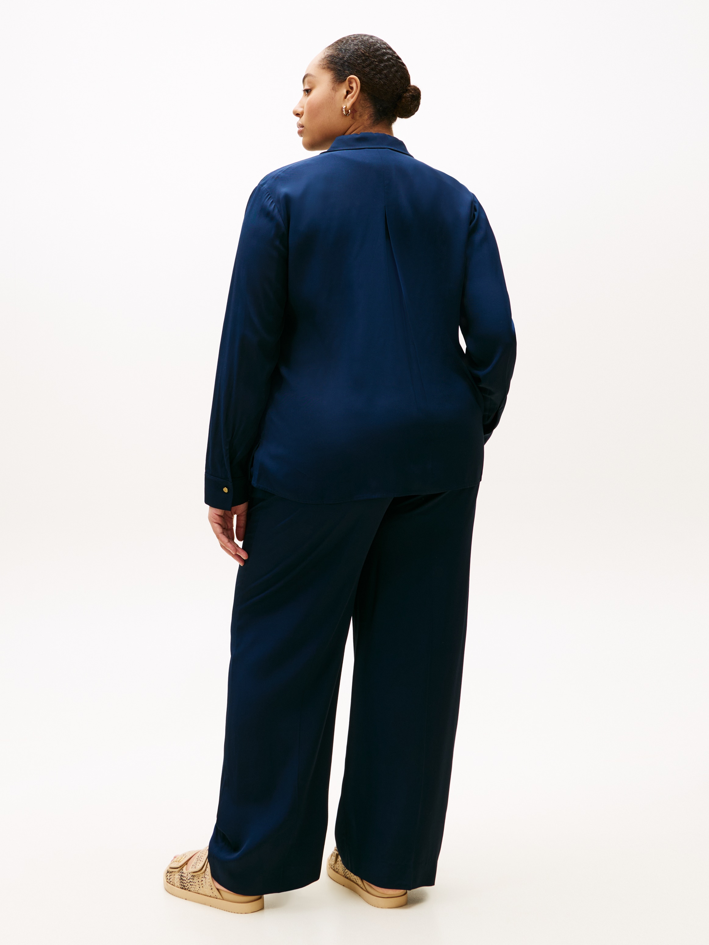 Tommy Hilfiger Curve Hemdbluse »CRV VIS TWILL BUTTON UP SHIRT« in großen Größen