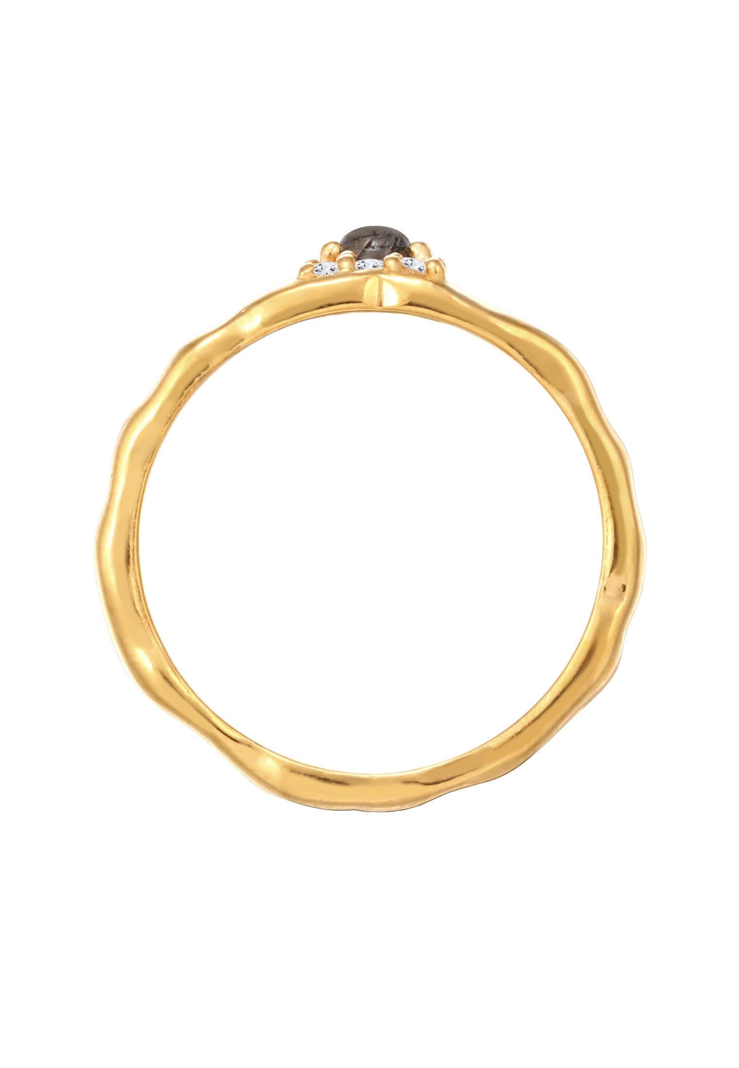 Elli Premium Silberring »Ring Turmalin Quarz Topas Organic Look 925 Silber«