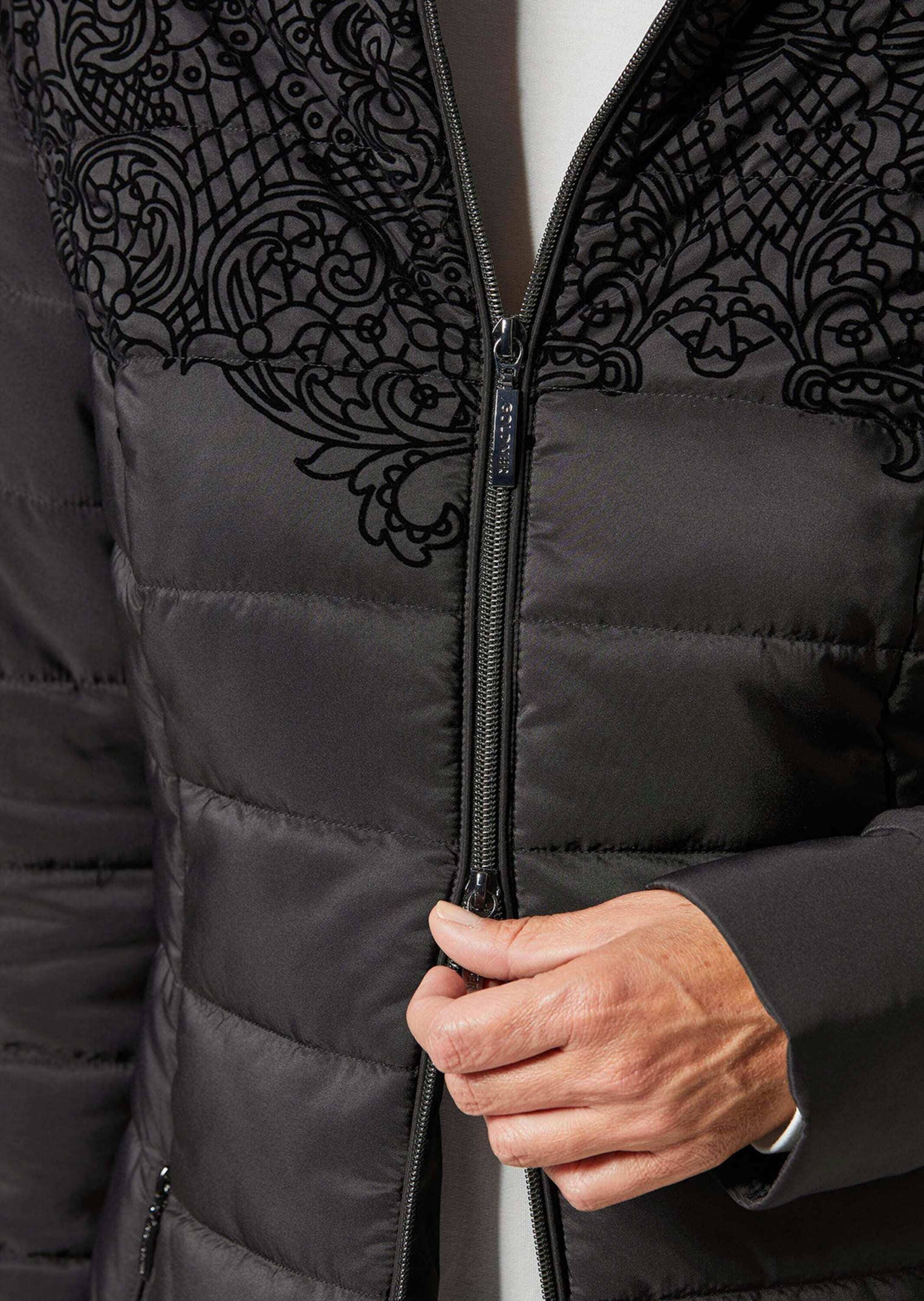 GOLDNER Steppjacke »Steppjacke mit hübschem Flock-Druck«