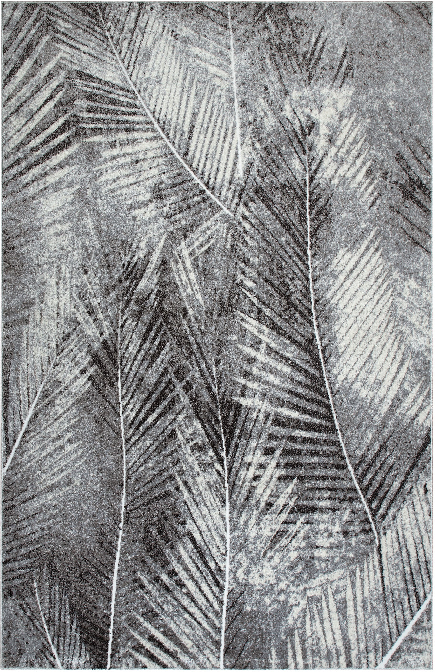 OTTO home Teppich »Kiliv, modernes Blatt Design« rechteckig 9 mm Höhe mit besonders weichem Flor, Kurzflor,