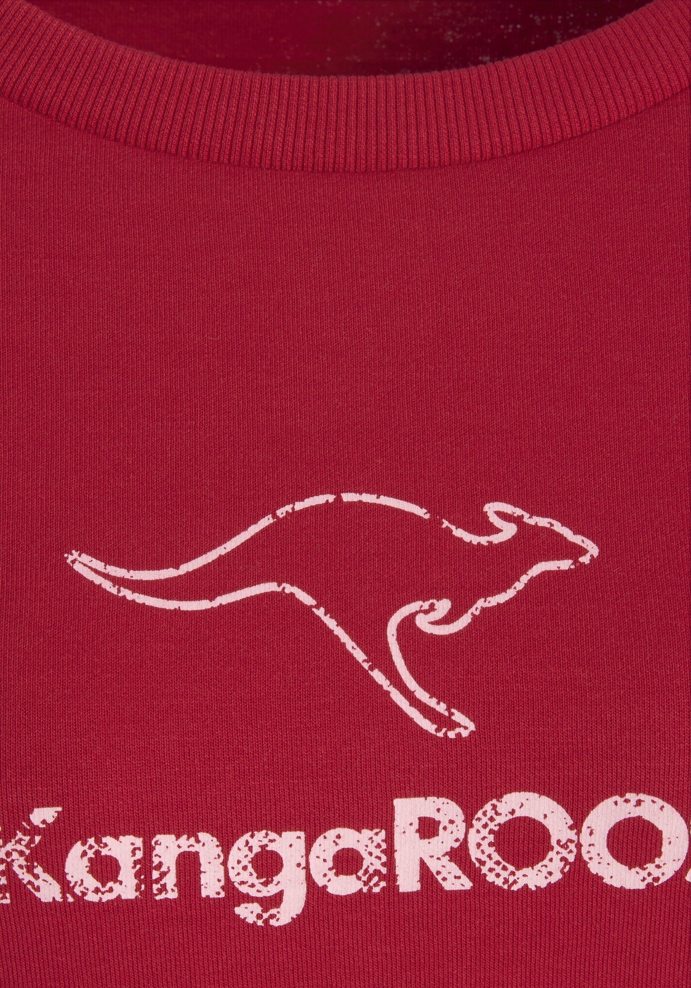 KangaROOS Kontrastfarbenem mit OTTO Sweatshirt, Loungeanzug Online im Logodruck, Shop