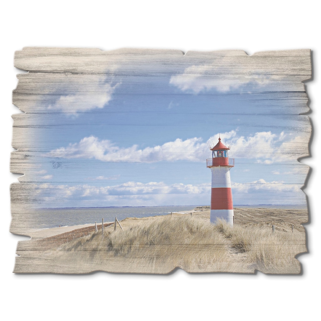 Artland Holzbild »Leuchtturm Sylt«, Gebäude, (1 St.)