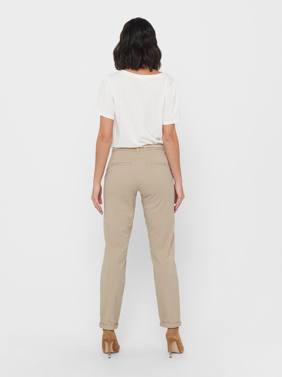ONLY Chinohose »ONLBIANA COTTON BELT CHINO CC PNT«, knöchellange Form mit Umschlagsaum