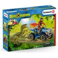 Schleich® Spielzeug-Quad »Dinosaurs, Flucht auf Quad vor Velociraptor (41466)«, (Set), Made in Europe
