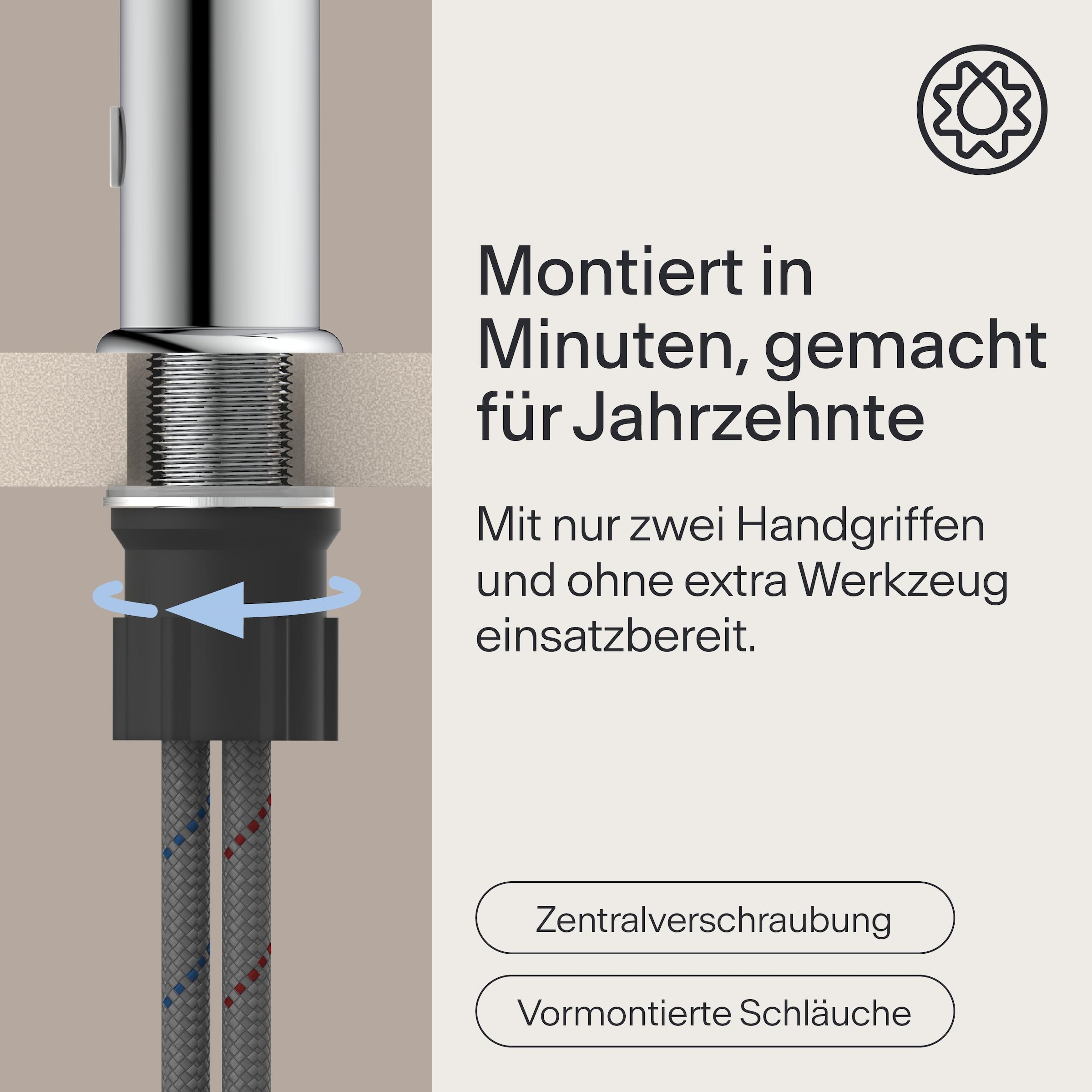 WASSERWERK Waschtischarmatur »WT 11« inkl. Popup, wassersparend