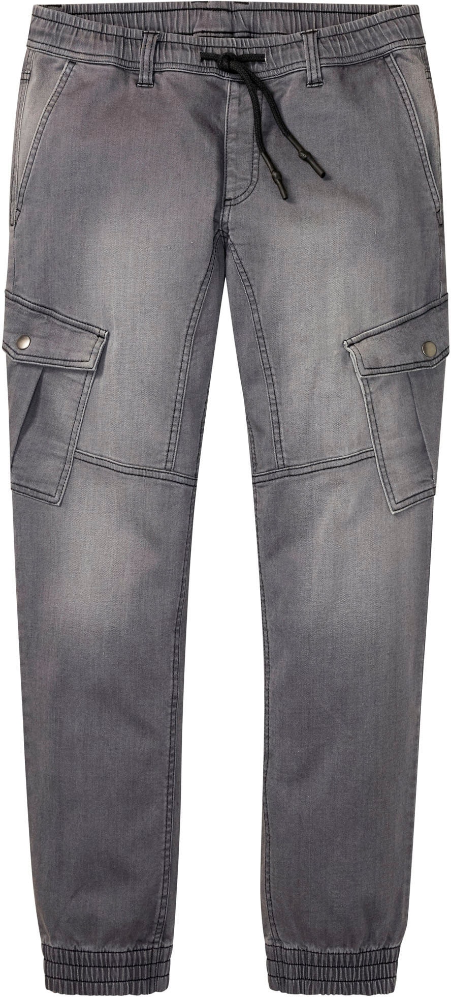 bonprix Jogg Pants »Regular Fit Jeans-Jogger mit Komfortbund, Straight« Regular Fit, mit Komfortbund und Kordel, aus Baumwollmischung