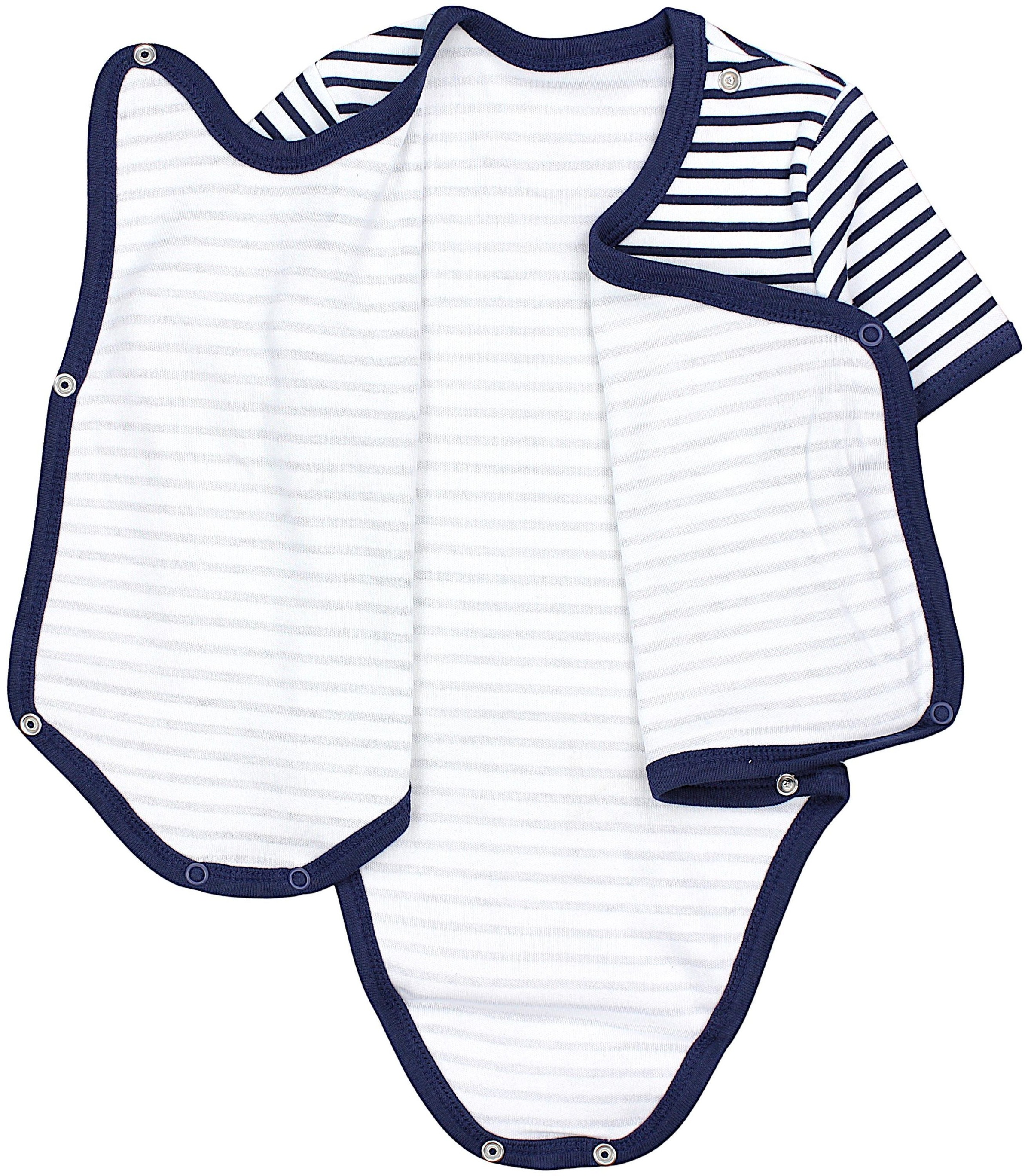 TupTam Kurzarmwickelbody »Wickelbody Baby Jungen Kurzarm Wickelbody 5er Set«