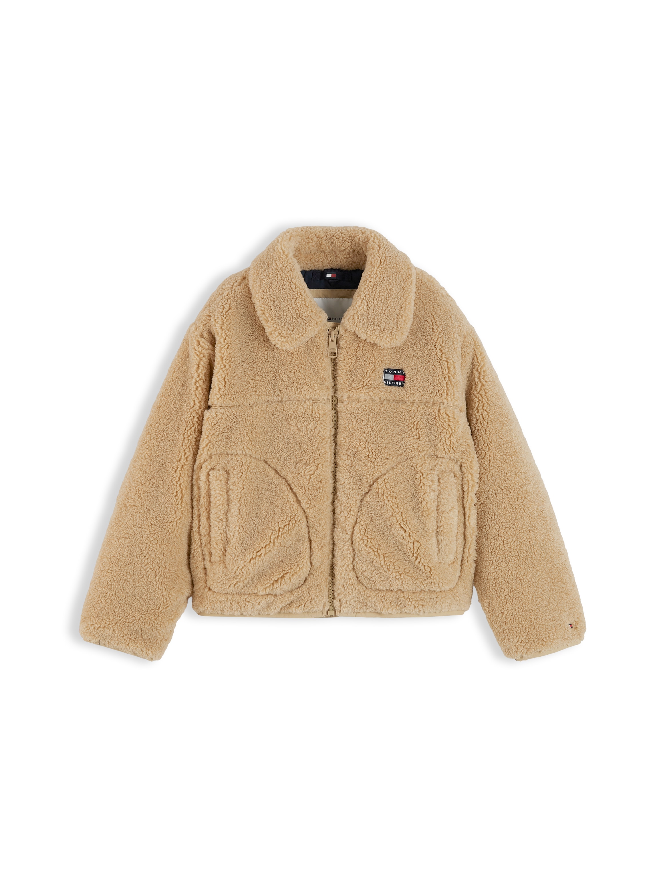 Tommy Hilfiger Plüschjacke »TEDDY JACKET« Plüschqualität, Regular Fit, Kinder bis 16 Jahre