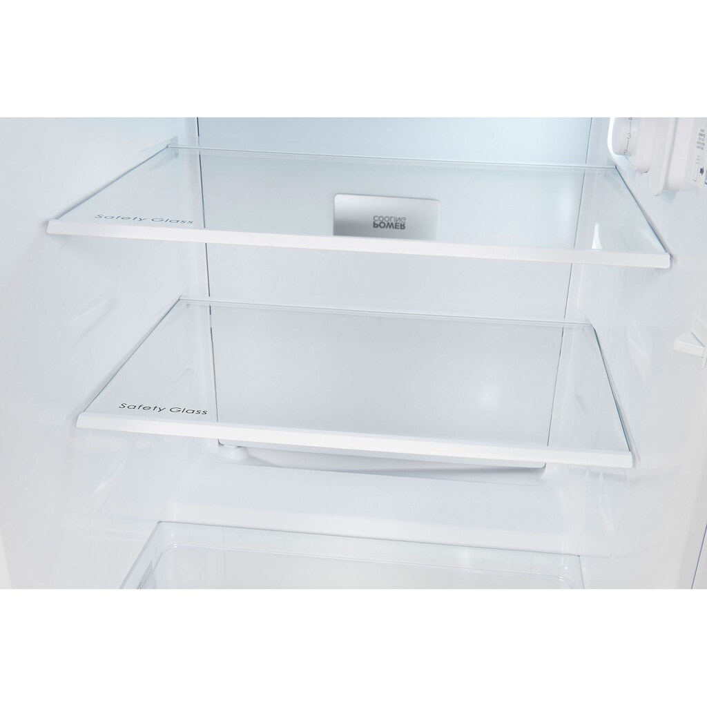 exquisit Kühlschrank, KS15-V-040D inoxlook, 85,5 cm hoch, 54,5 cm breit, Energieeffizienzklasse D, 123 Liter Nutzinhalt