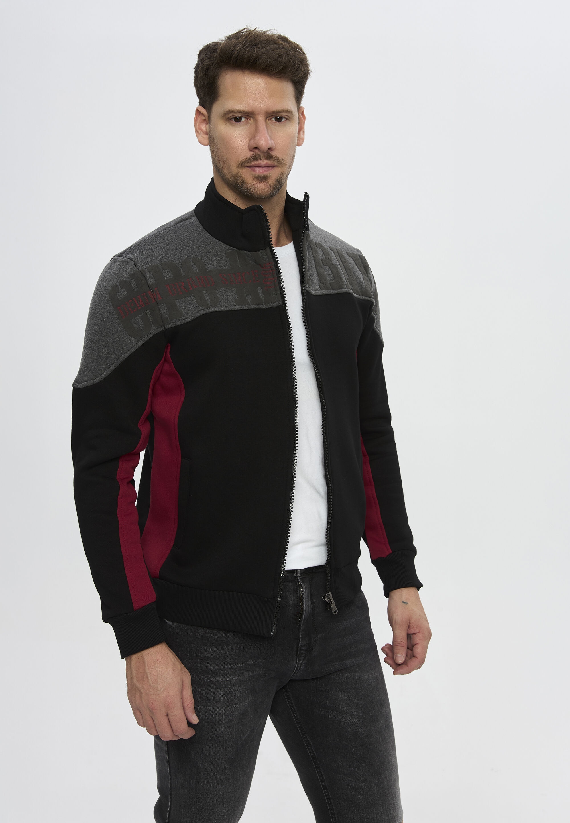 Cipo & Baxx Sweatjacke »Cipo & Baxx Sweatjacke« mit Stehkragen