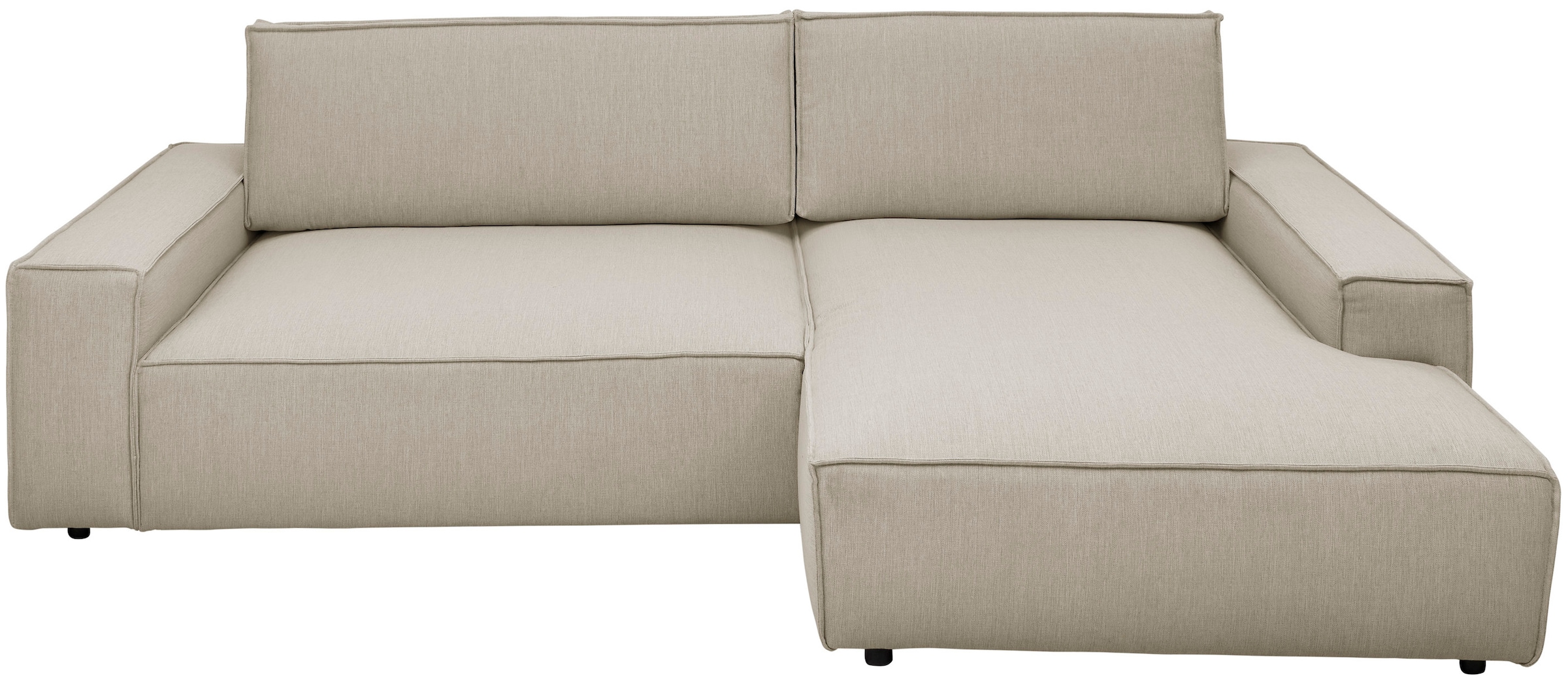 Home affaire Ecksofa »NEU: SHERWOOD XXL 284, Big-Sofa L-Form, tiefe Sitzfläche 95 cm, Cord«, Recamiere rechts/links, als Schlafsofa stellbar, Cord u. Leinenoptik