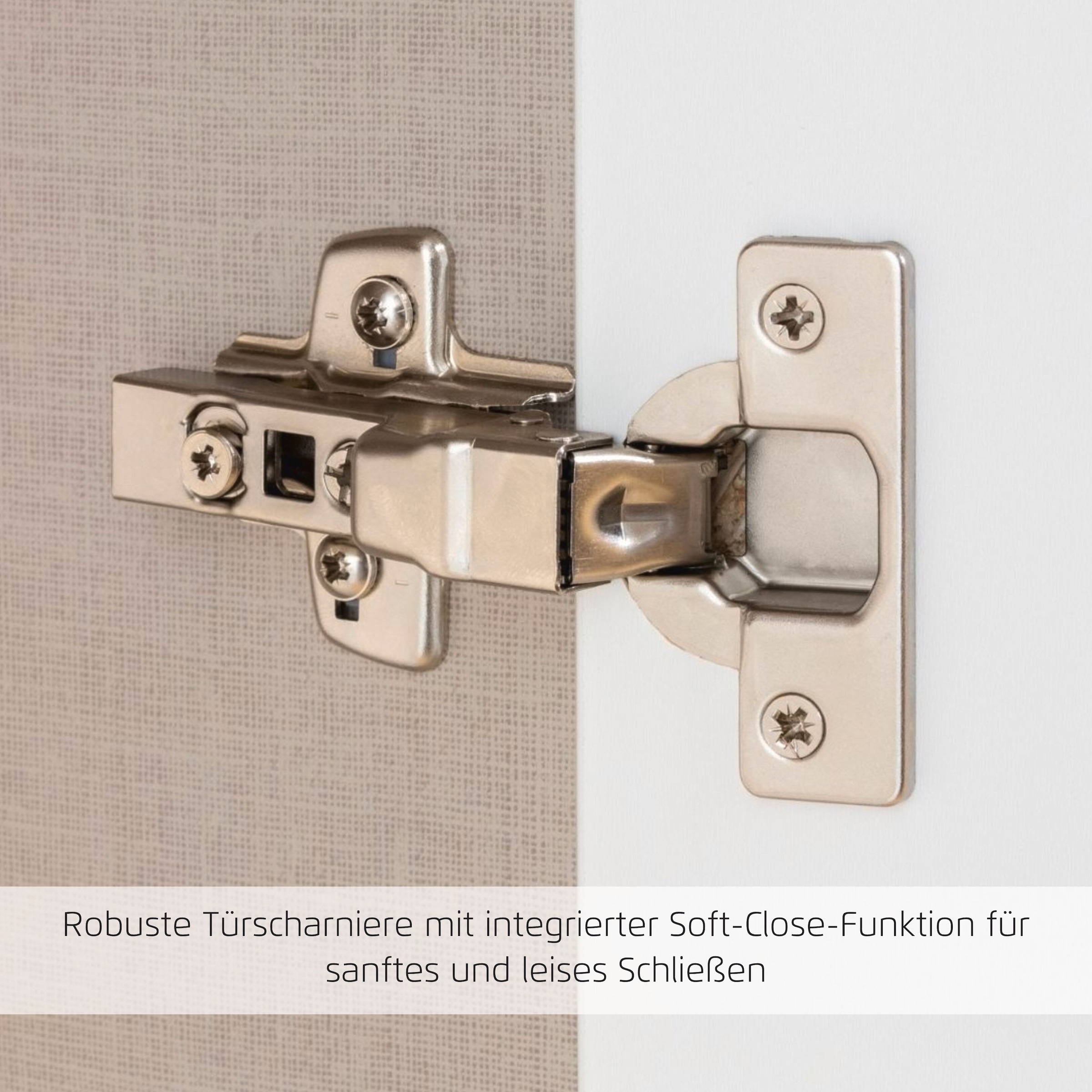 rauch Kombikommode »Sideboard Schubladenkommode CORTONA mit Dekor-Front« Breite 120 cm inkl. Soft-Close-Funktion,  mit 3 Schubladen und 3 verstellbaren Einlegeboden MADE IN GERMANY