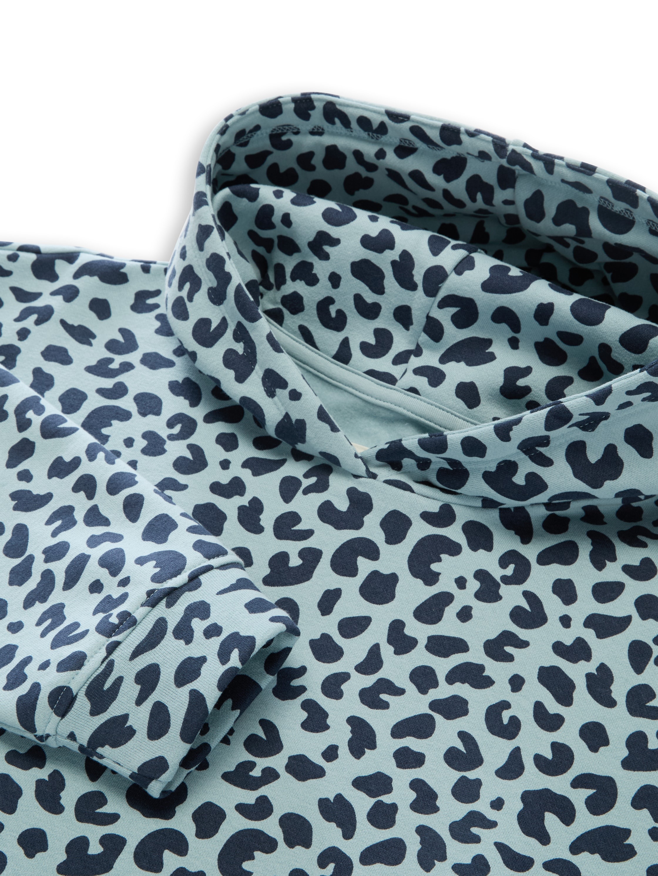 TOM TAILOR Kapuzensweatshirt , Kurzes Kapuzenpullover im Leo-Look/für Girls
