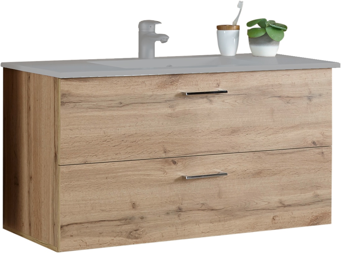 Basic By Balculina Waschtisch »Best« Set in braun, Größe B/H/T: 101 cm x 53 cm x 47 cm