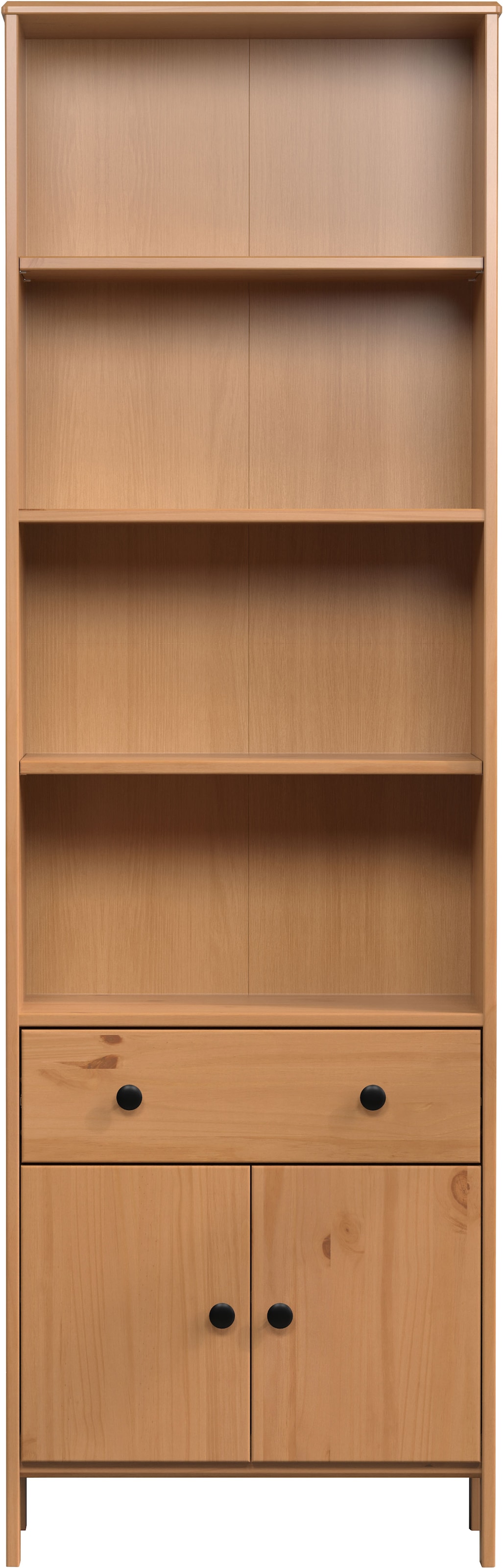 welltime Hochschrank »Kall«, (1 St.), Badezimmerschrank aus Kiefer-Massivholz - Maße (B/T/H) 60/33/188 cm