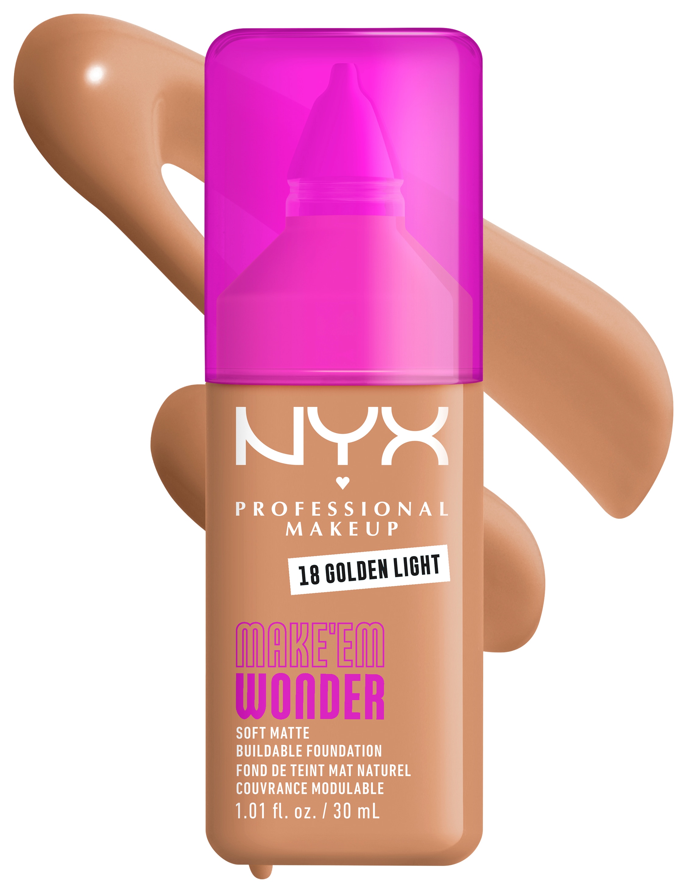 NYX PROFESSIONAL MAKEUP Foundation »MAKE 'EM WONDER FOUNDATION« perfekter No-Makeup-Makeup-Look bis zum Full Glam
