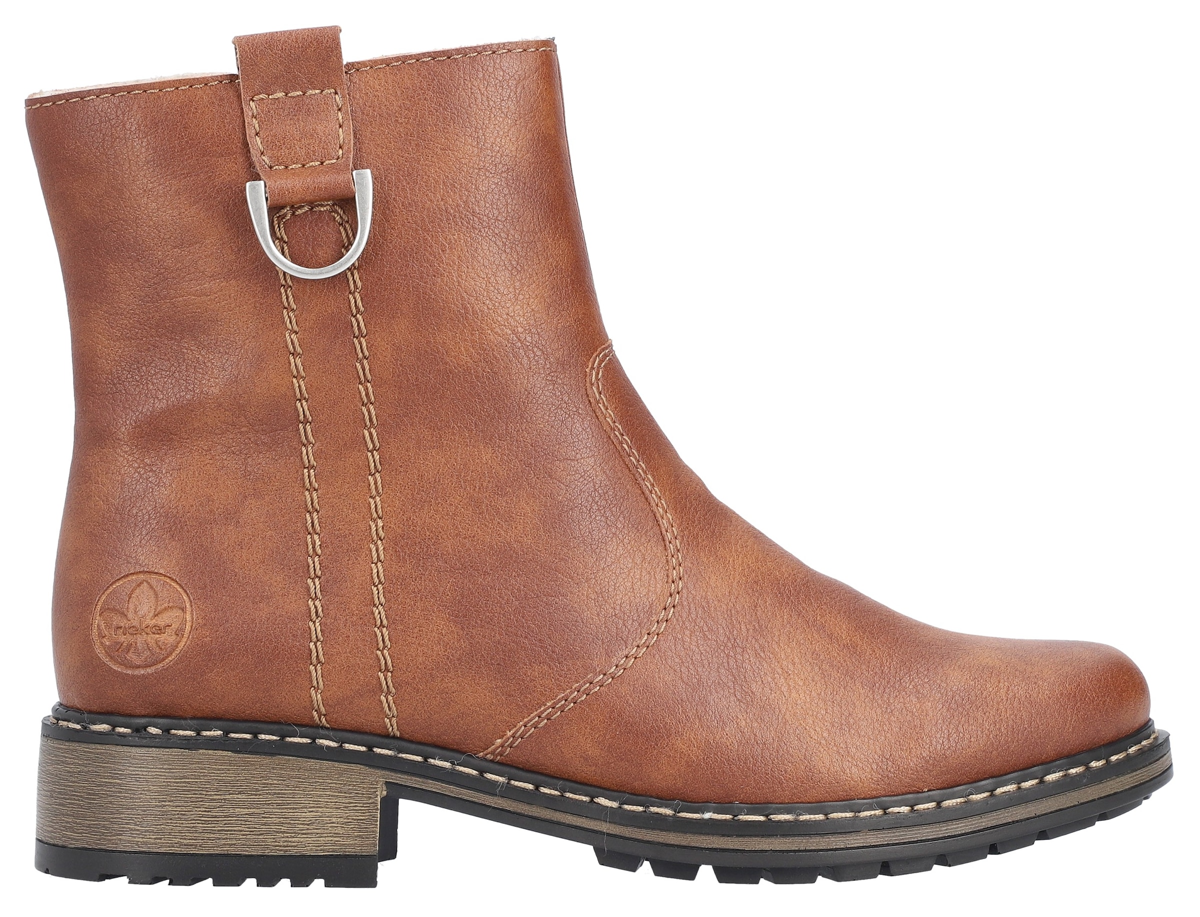 Rieker Winterstiefelette, Schlupfboots, Blockabsatz, mit Innenreißverschluss