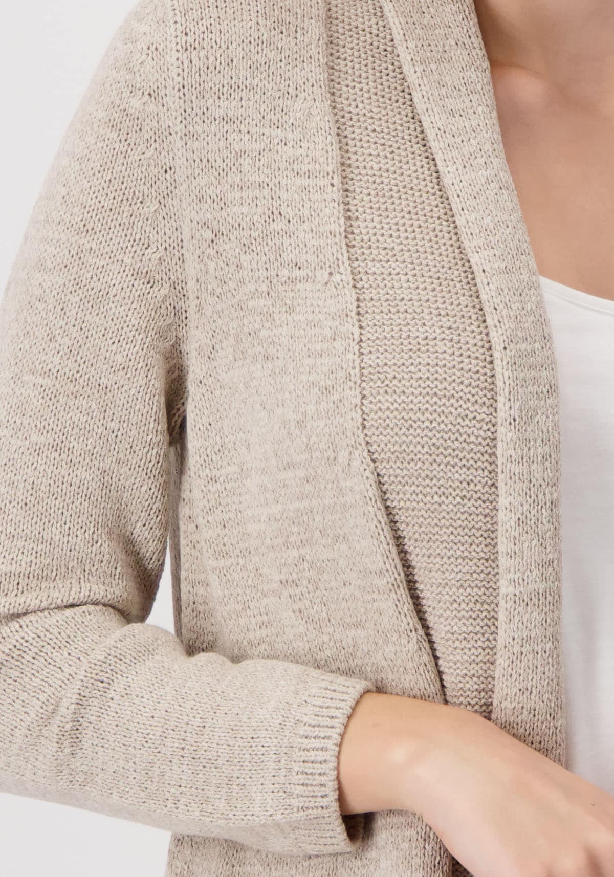 Monari Strickjacke, mit Umschlagkante