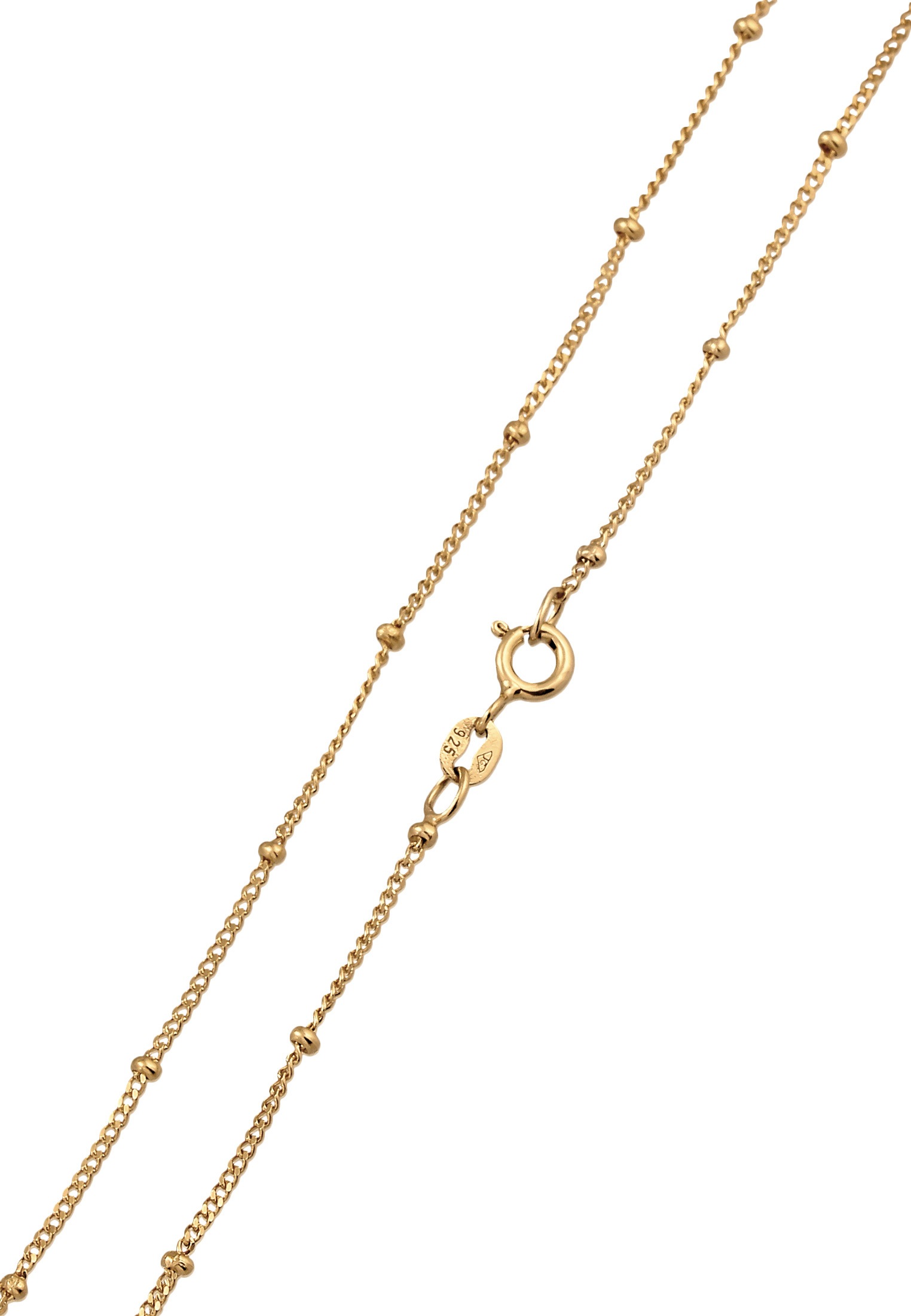 Elli Kette mit Anhänger »Halskette Kugelkette Disc Plättchen 925 Silber«